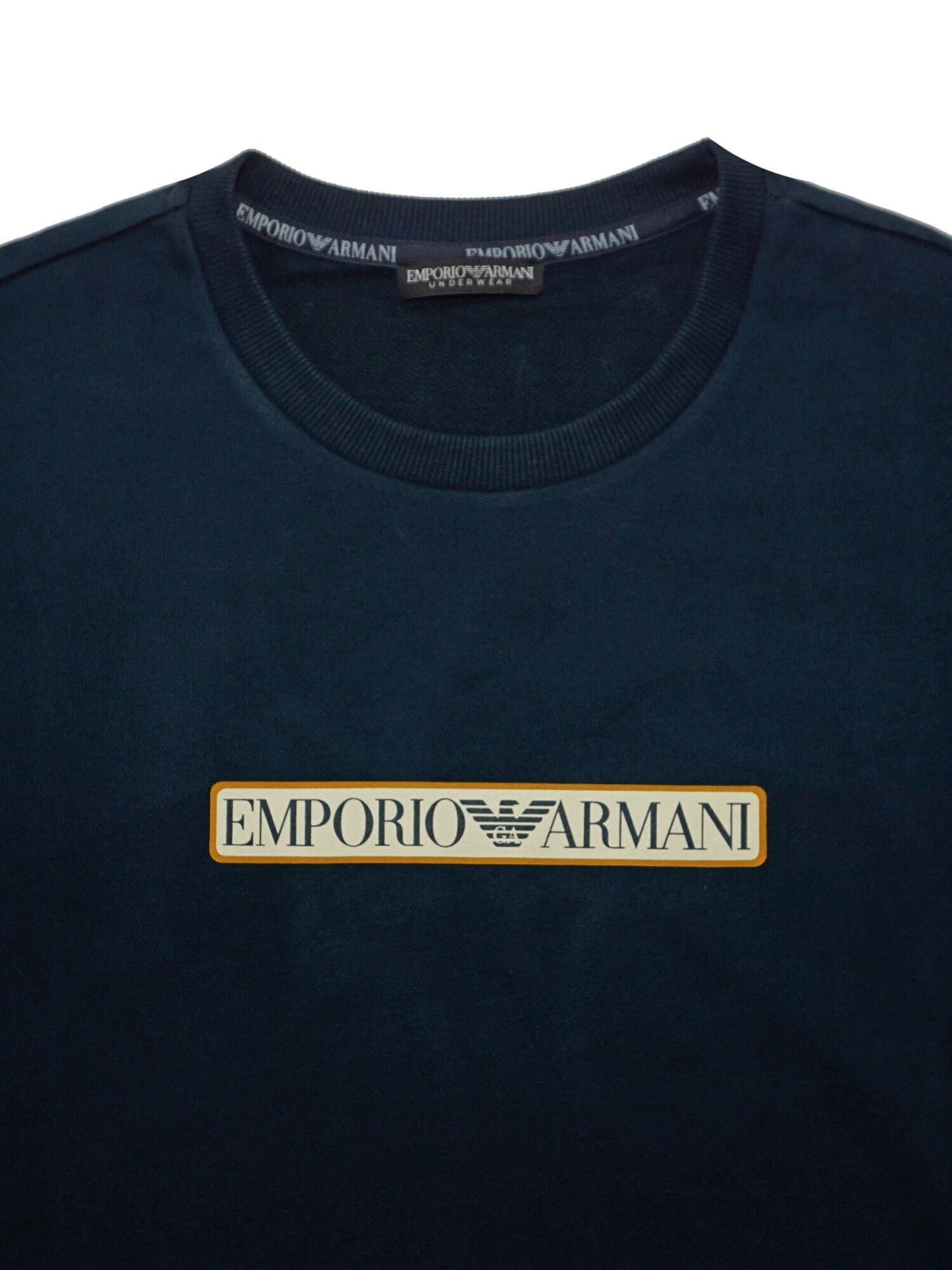 Emporio Armani Mikina námornícka modrá / žltá / biela (obrázok 3)