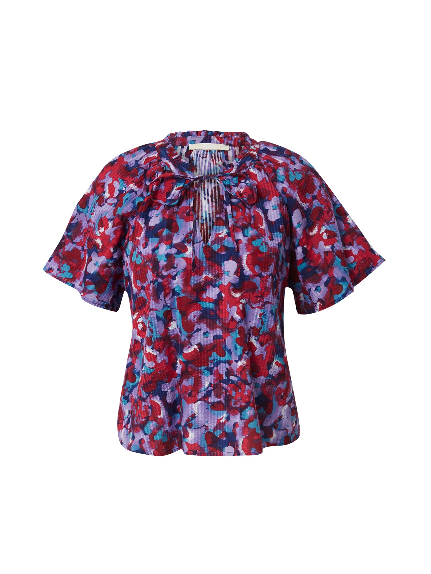 ESPRIT Bluza  svetlo modra / temno modra / krvavo rdeča