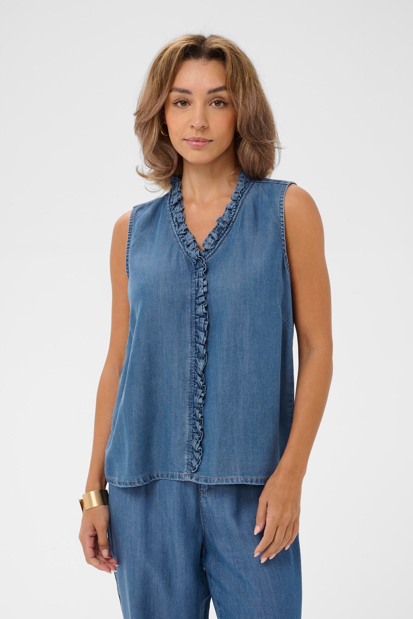 Cream Blúzka 'Molly'  modrá denim (obrázok 2)