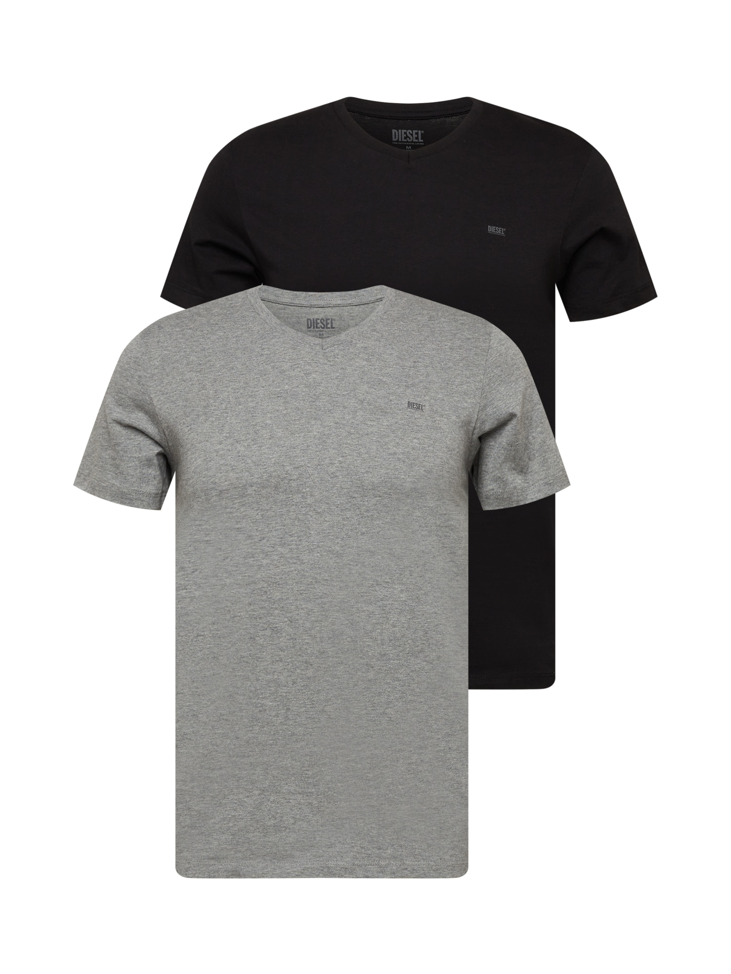 DIESEL Apatiniai marškinėliai margai pilka / juoda