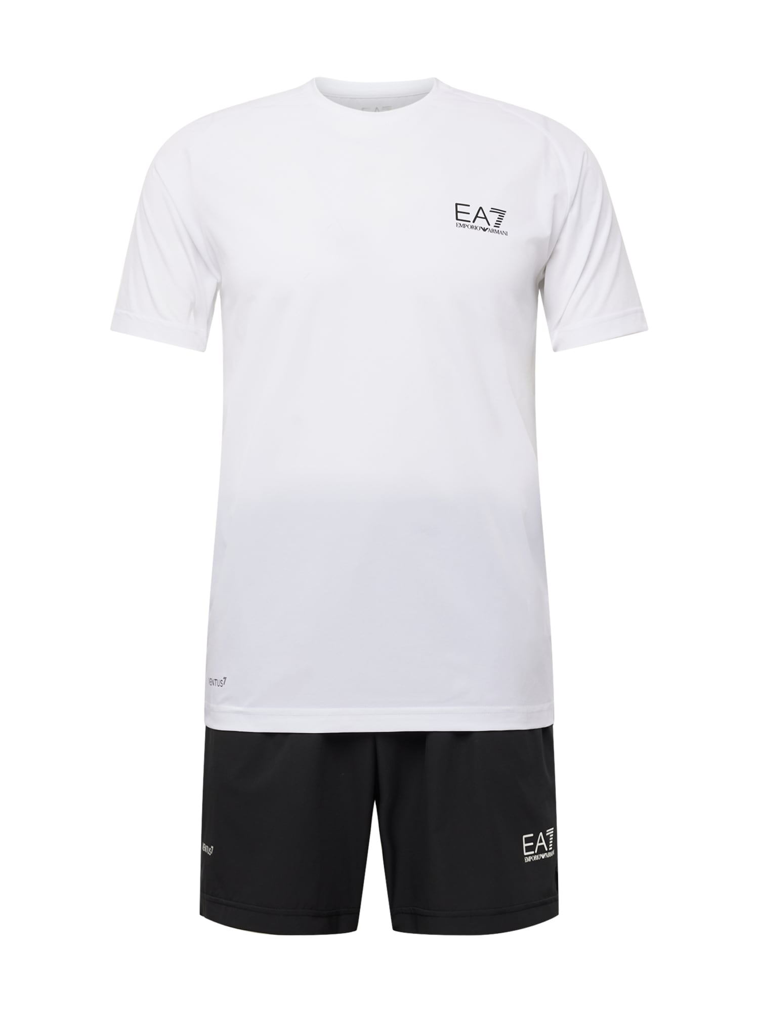 EA7 Emporio Armani Облекло за трениране  черно / бяло