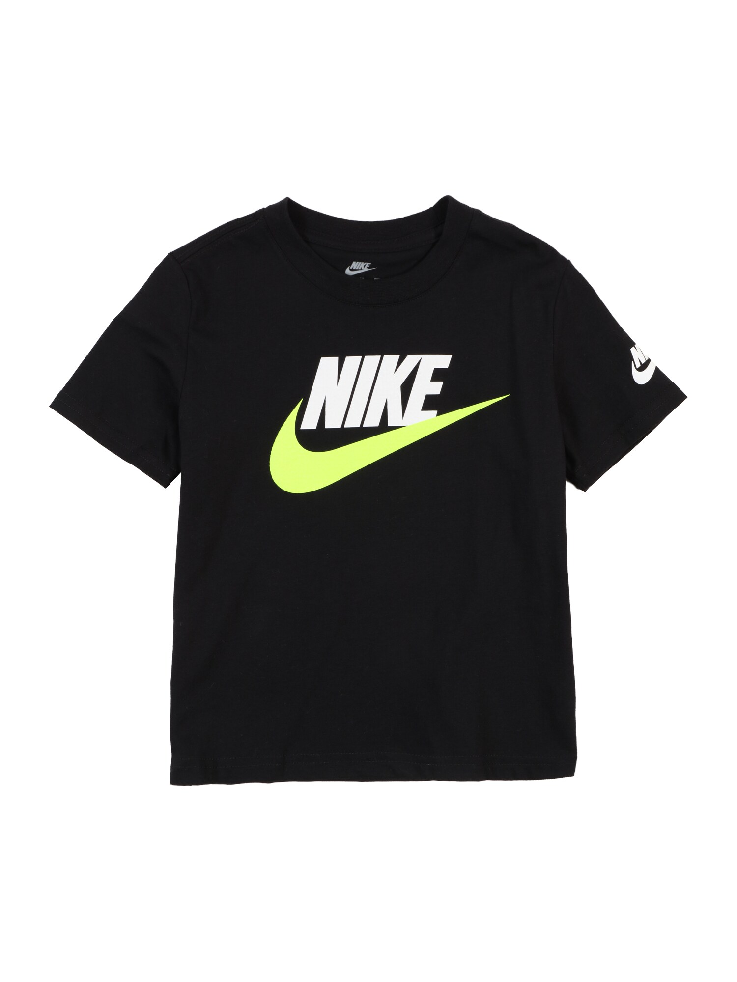 Nike Sportswear Tricou 'CLUB FAMILY'  galben neon / negru / alb