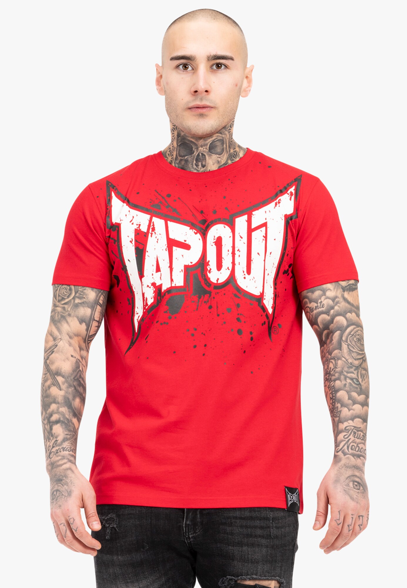 Tapout Póló ' SPLASHING '  piros / fehér termék 2. képe