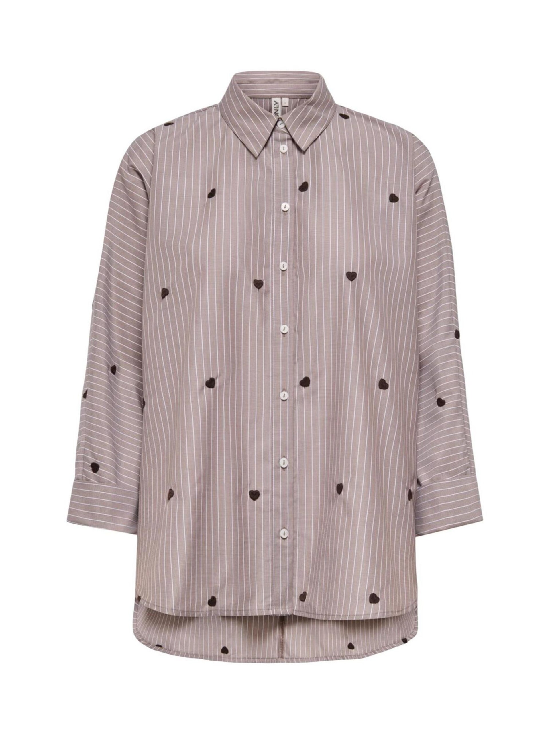 ONLY Blus 'ONLNew Lina Grace' brun / svart dam