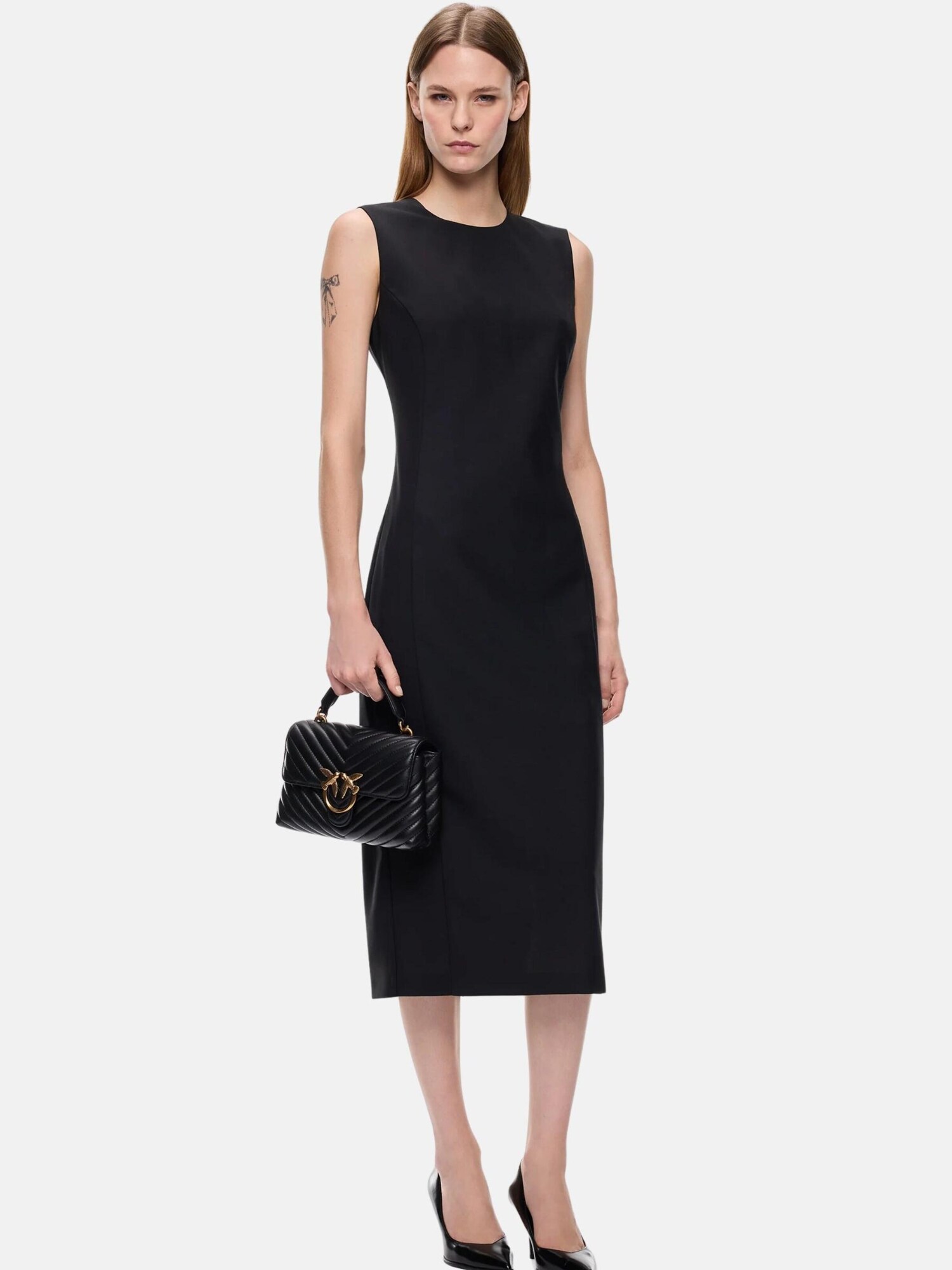 PINKO Vestido 'PINKO RANGE ROVER ABITO FRESCO LANA STRINGATO ABITO' negro – imagen 3
