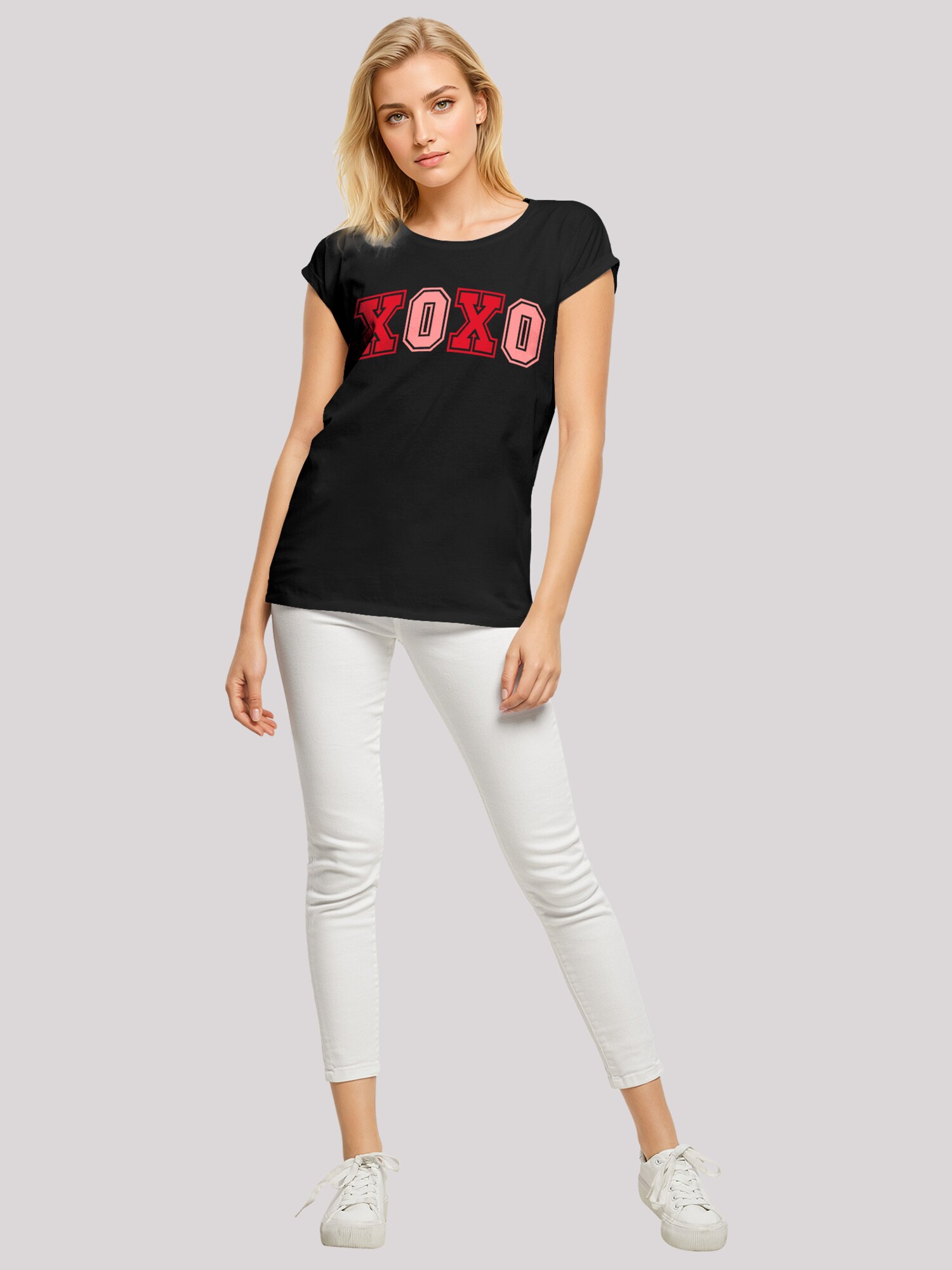 Thumbnail - F4NT4STIC T-Shirt Xoxo Varsity College Style Valentinstag