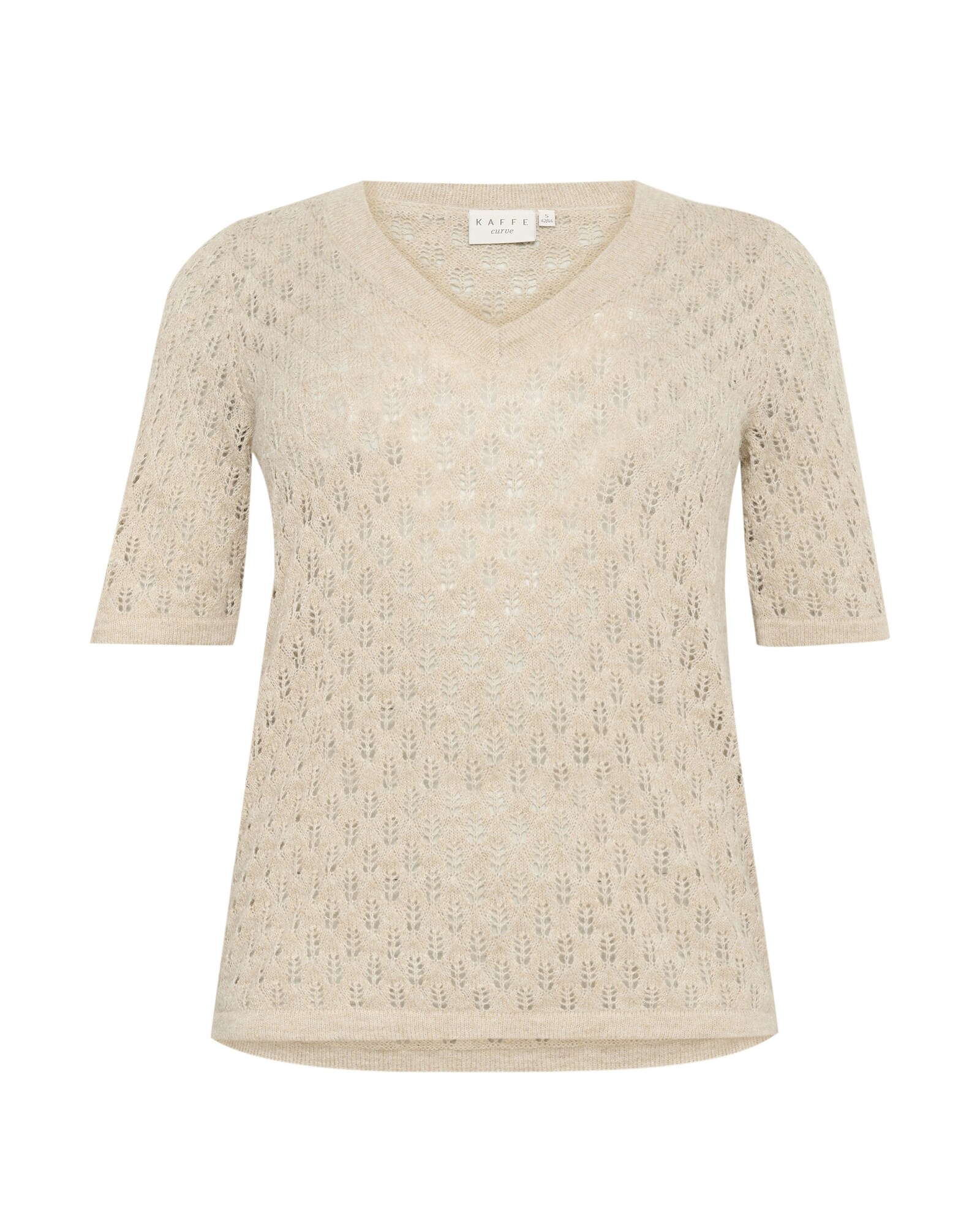 KAFFE CURVE Pulover Loura  bej deschis