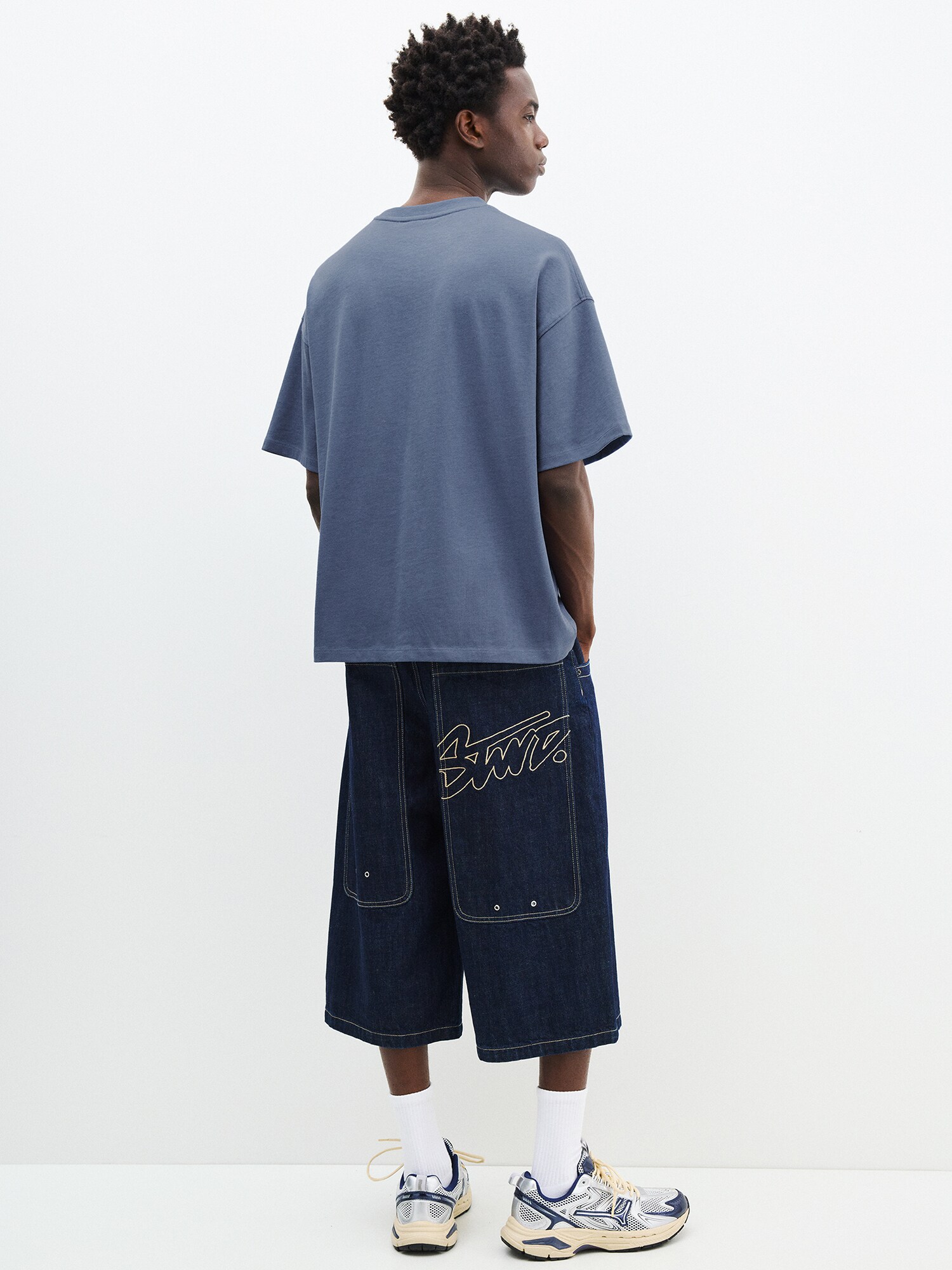 Pull&Bear Tričko  modrosivá (obrázok 3)