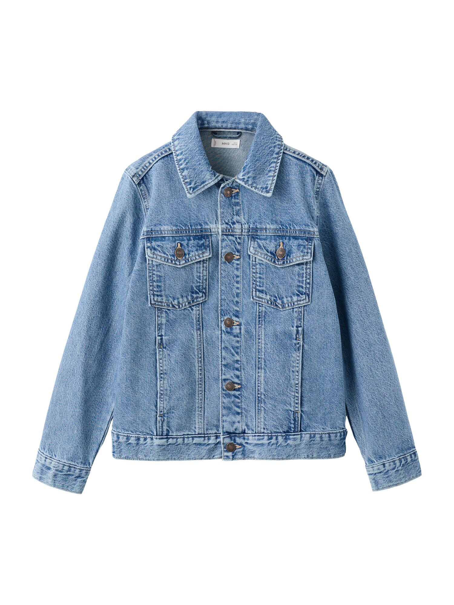 MANGO KIDS Geacă de primăvară-toamnă John  albastru denim
