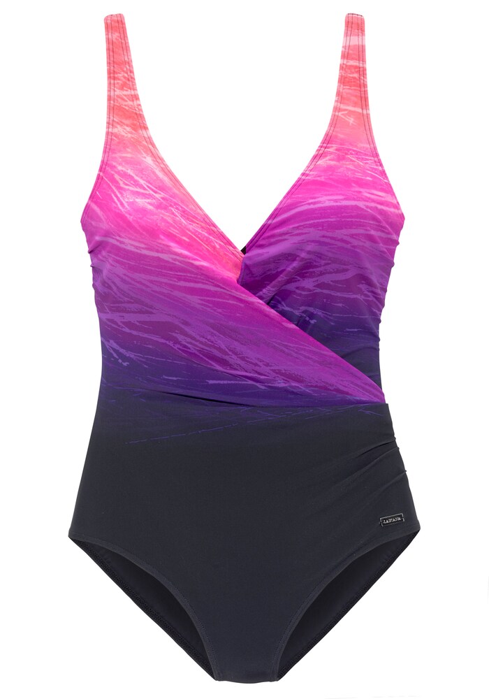 LASCANA Shapingbadeanzug Damen Größe M lila / schwarz