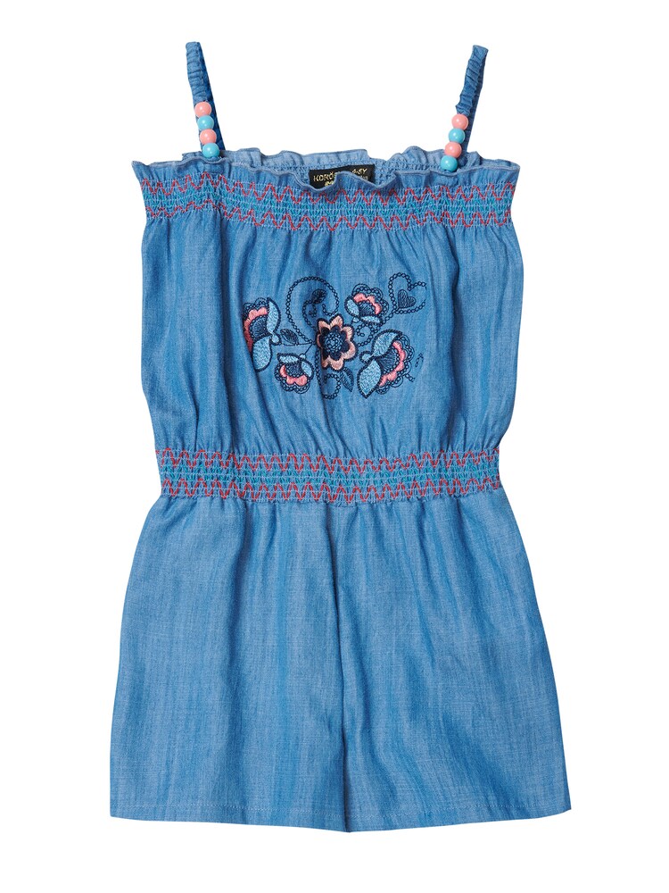 KOROSHI Overall Mädchen Größe 104 blau / blue denim / apricot / rosa