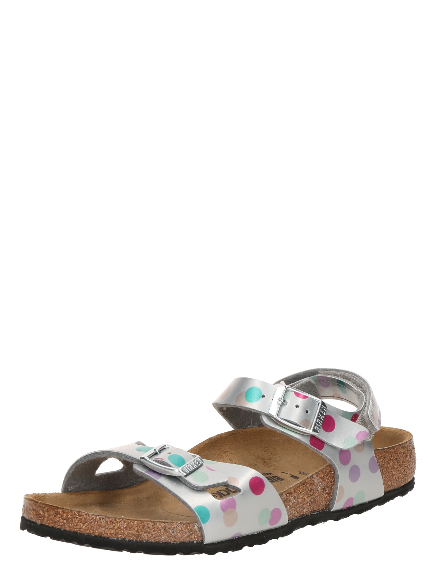BIRKENSTOCK Pantofi deschiși Rio  verde jad / fucsia / argintiu