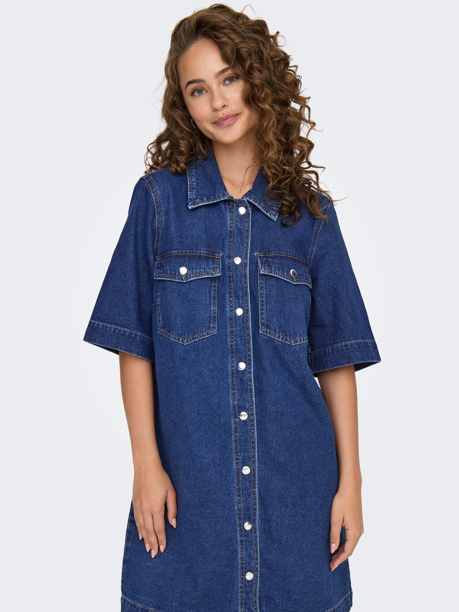 ONLY Košeľové šaty 'ONLBELLE' modrá denim (obrázok 5)