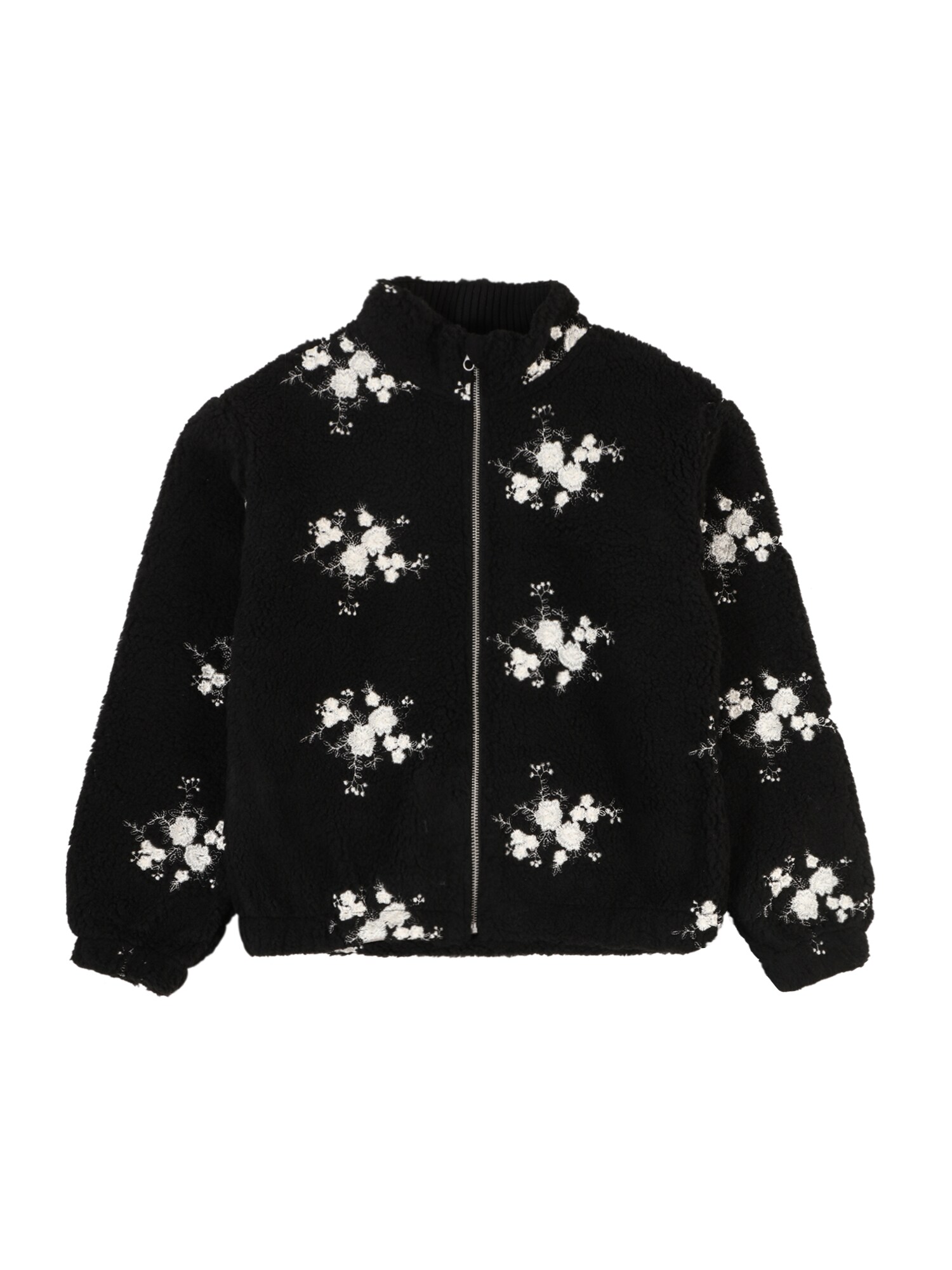ONLY GIRLS Chaqueta polar 'KOGVALENTINA'  negro / blanco