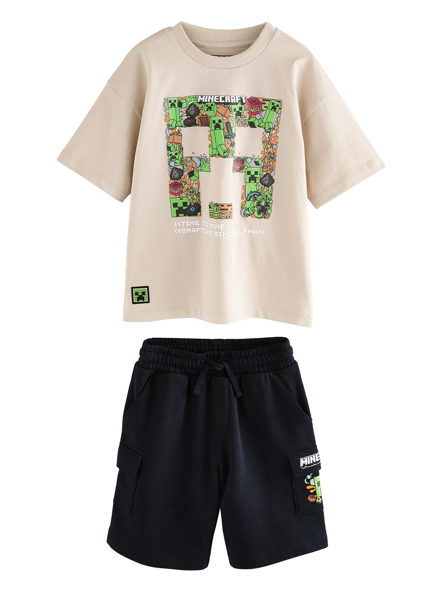 Next Set  crem / verde limetă / negru / alb