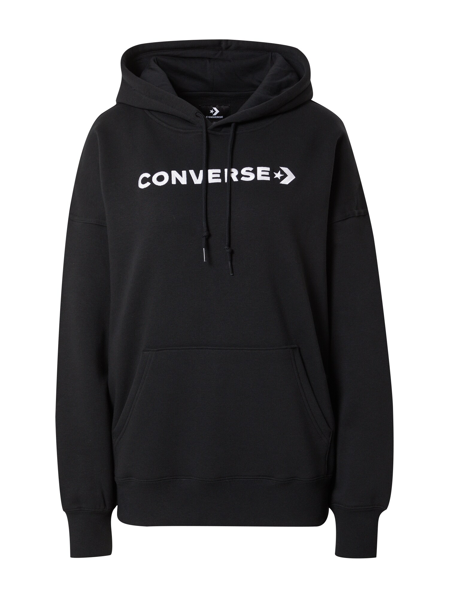 CONVERSE Mikina  čierna / biela