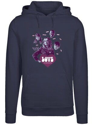 F4NT4STIC Sweatshirt ‘Sex Education Love Mindmaps Netflix TV Series’ Donkerblauw / Bessen / Wit