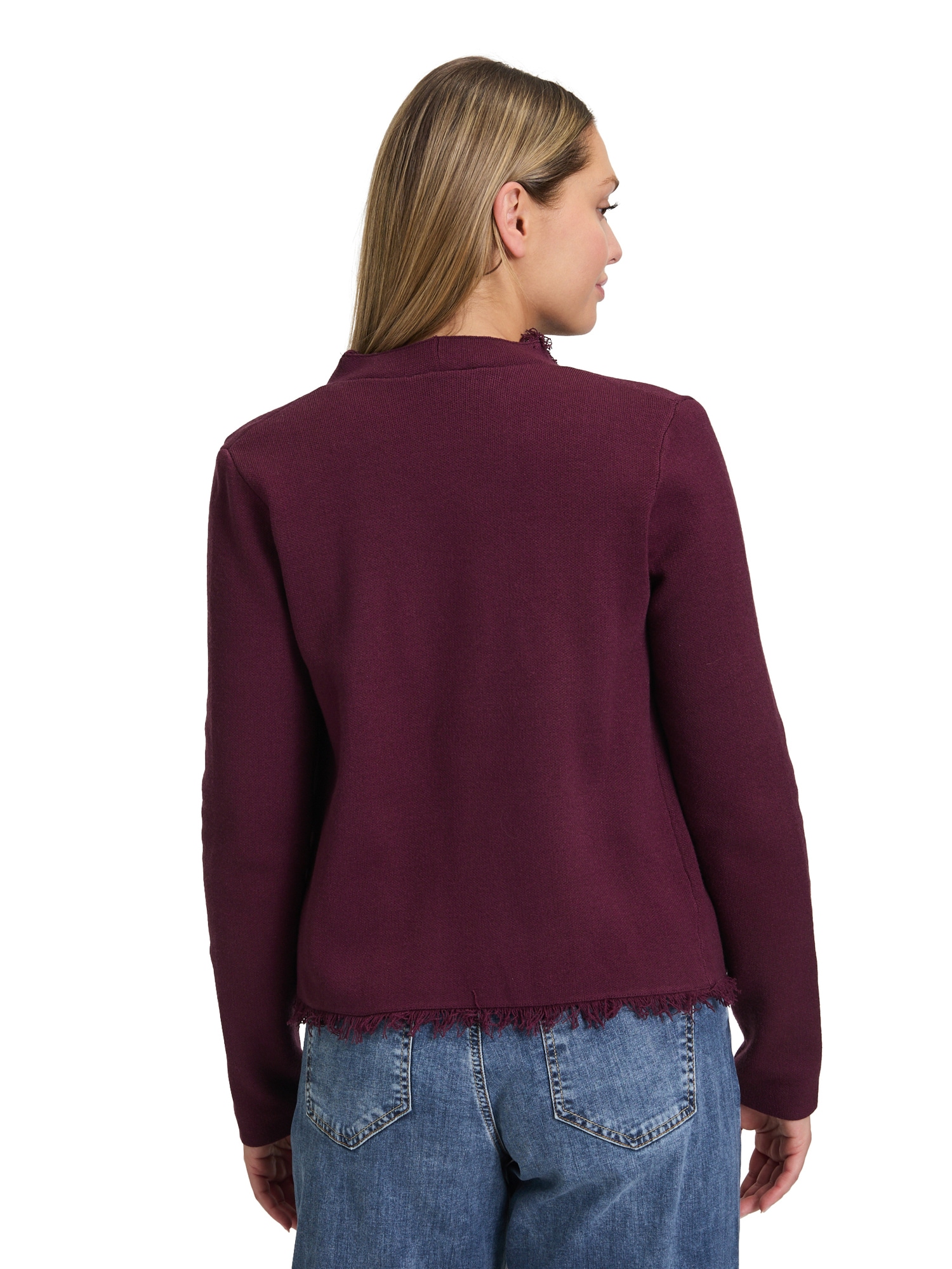 Thumbnail - Cartoon Strick-Cardigan mit Fransen