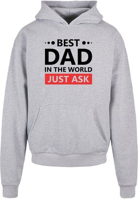 Merchcode Sweatshirt ‘Fathers Day – Best dad, just ask Ultra’ Grijs / Rood / Zwart