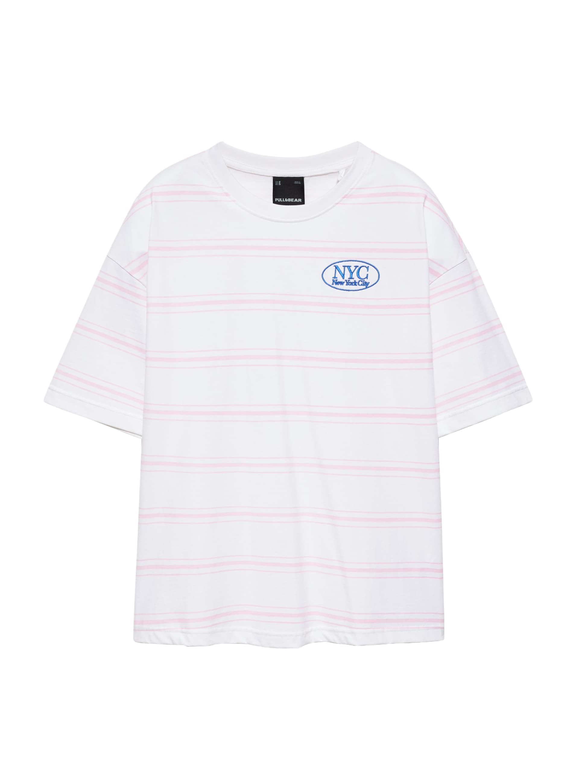 Pull & Bear T-shirt safir / rosa herr