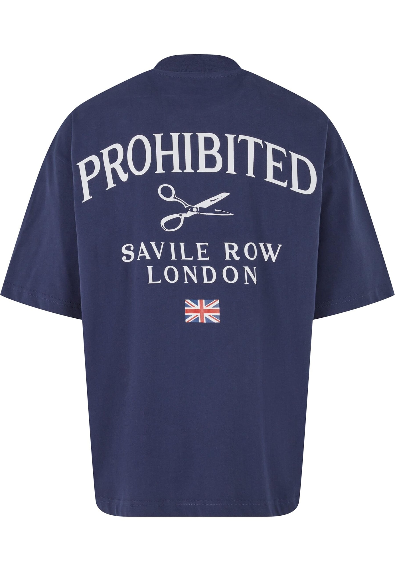 Prohibited Oversize póló 'Savile Row' tengerészkék / indigó / piros / fehér termék 2. képe