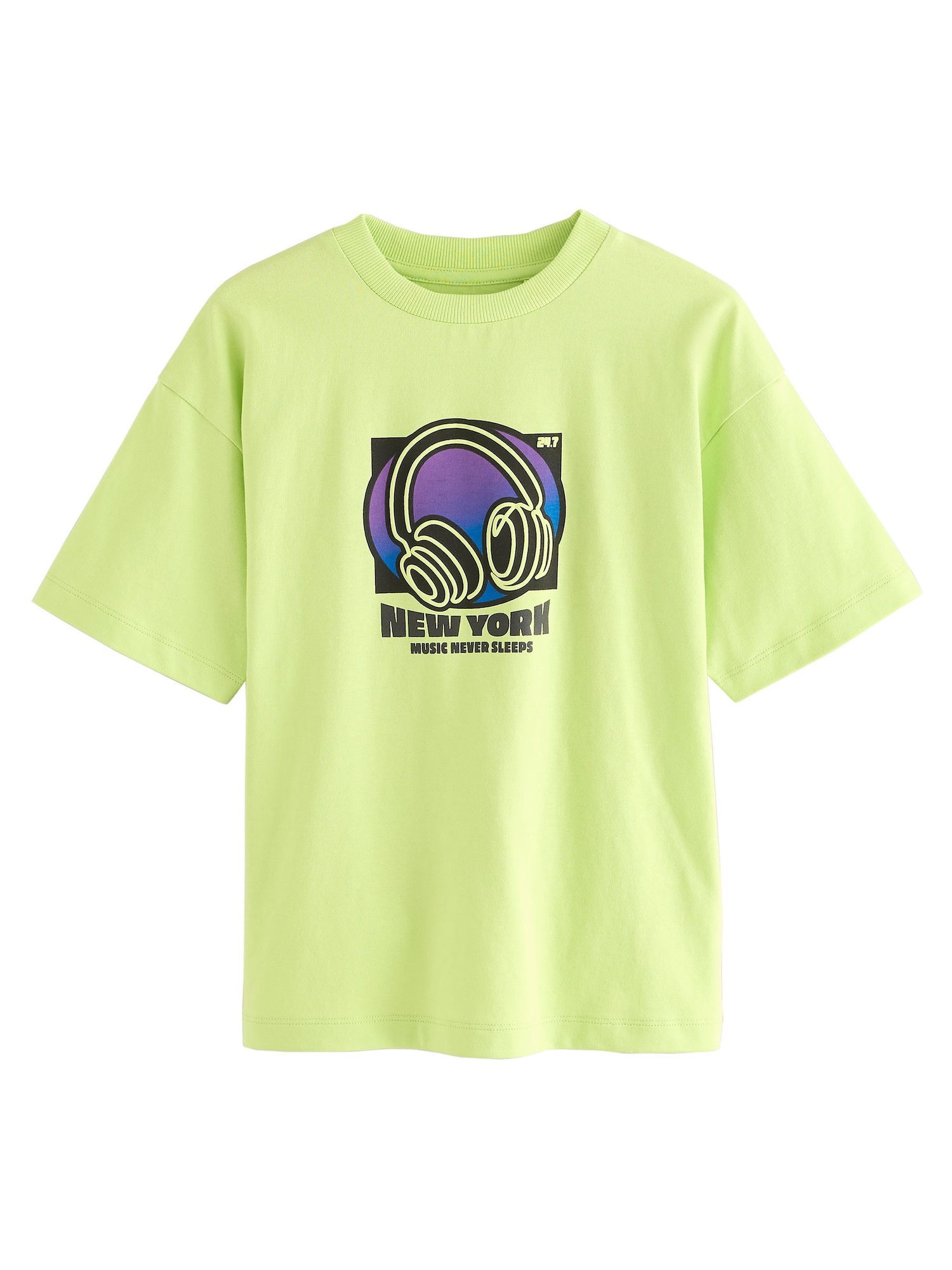 Next Tricou  albastru / verde / lila / negru