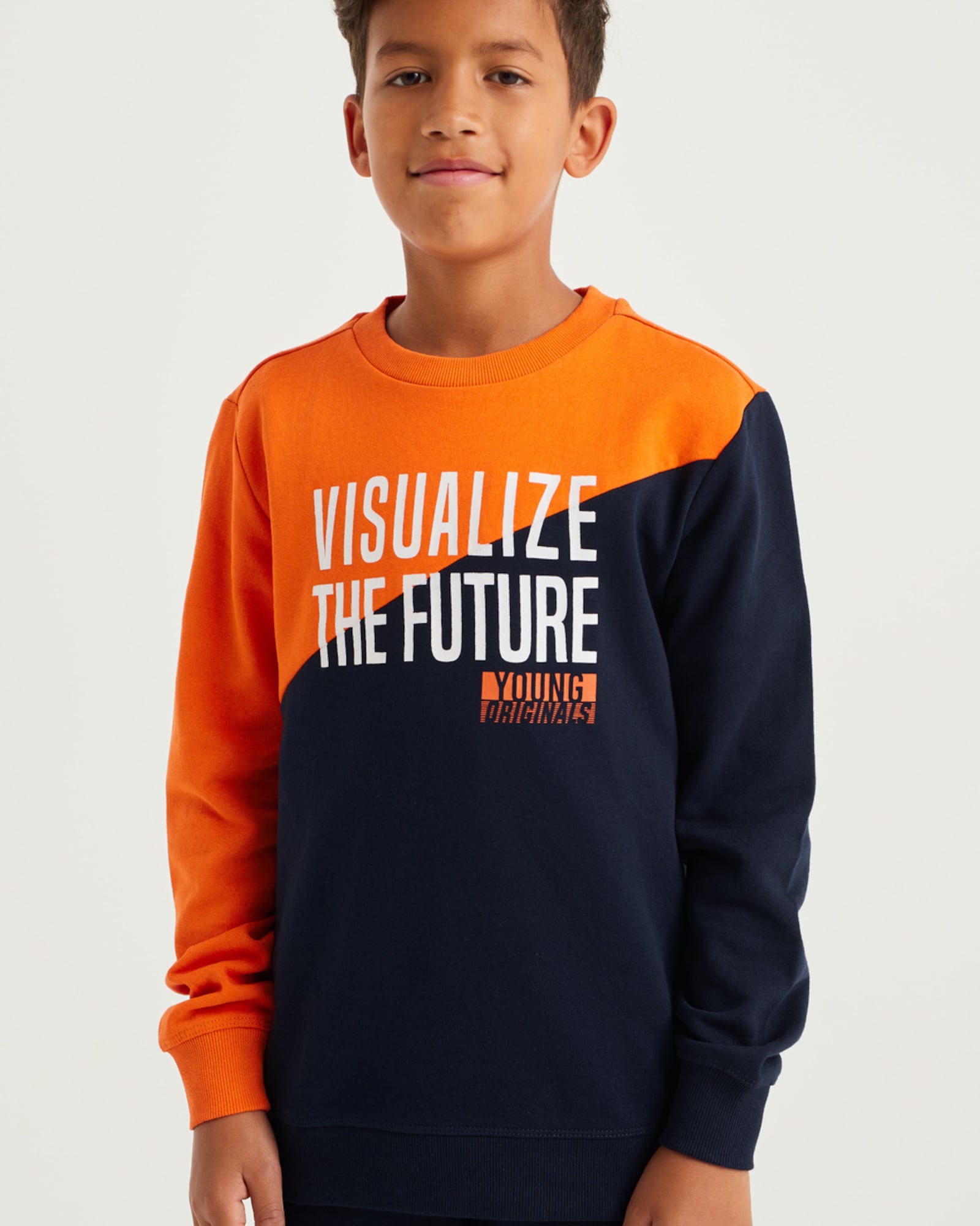 WE Fashion Tréning póló  sötétkék / narancs / fehér termék 2. képe