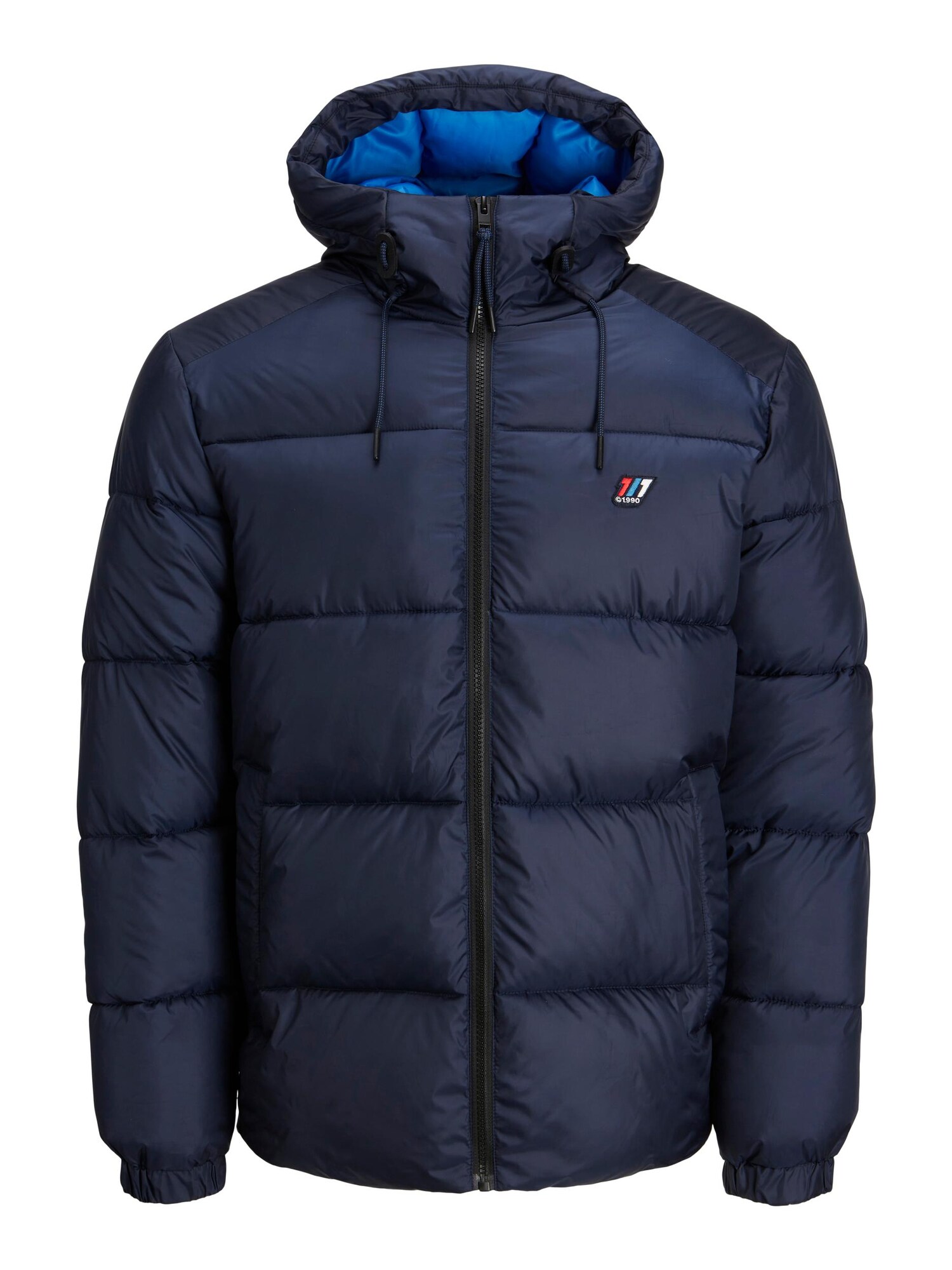 JACK & JONES Casaco meia-estação 'SLOPE'  azul / navy / vermelho / branco