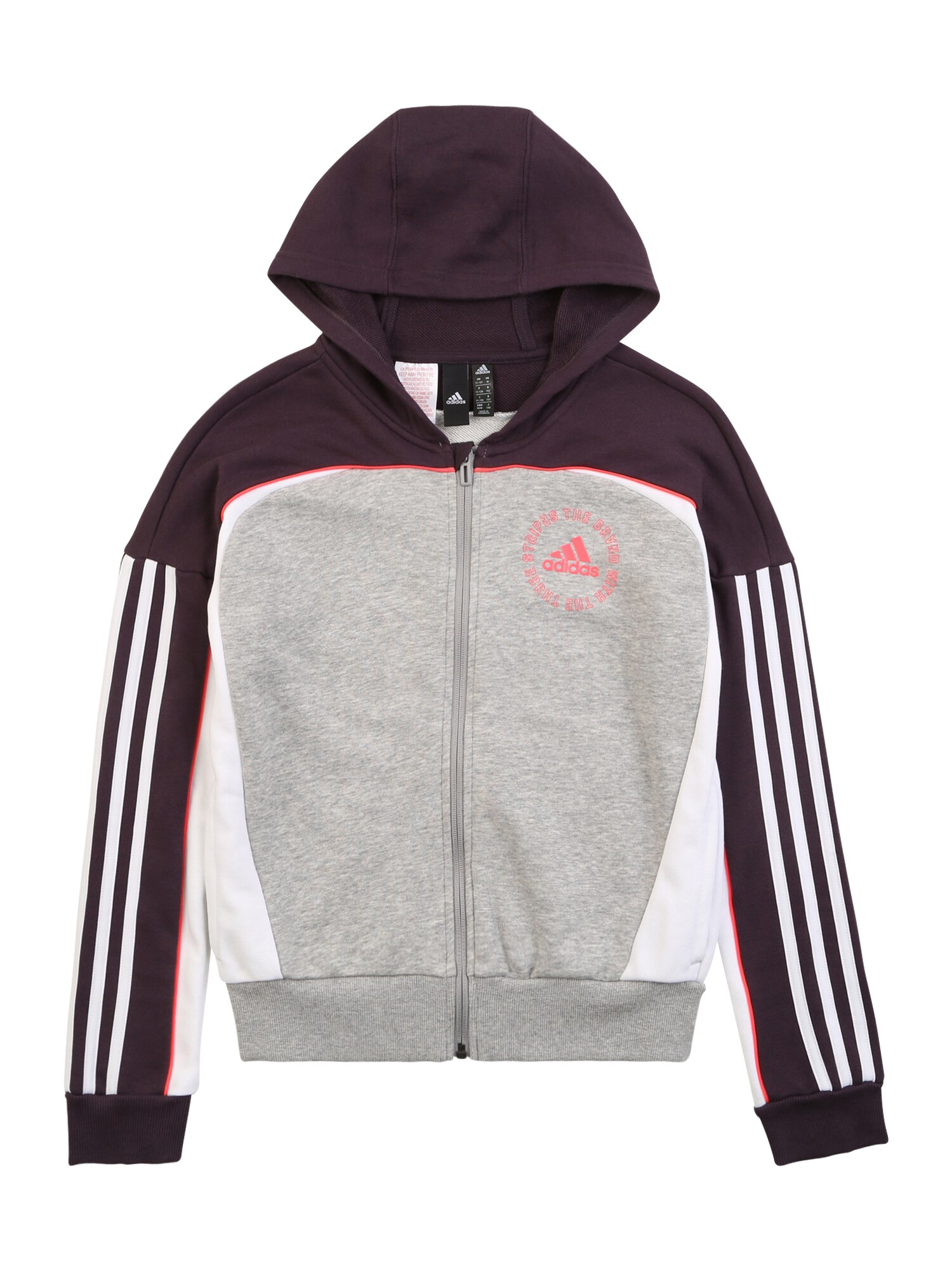 ADIDAS PERFORMANCE Sportinis džemperis  balta / oranžinė / pilka / slyvų spalva