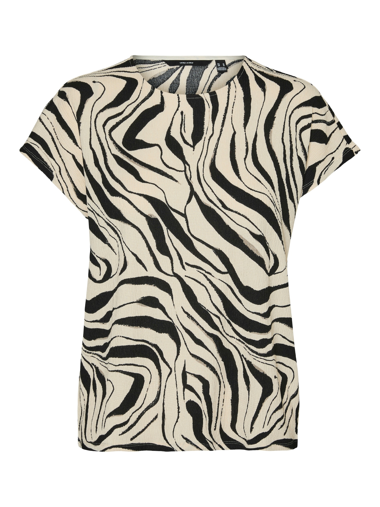 VERO MODA Tricou VMPOET  bej / negru