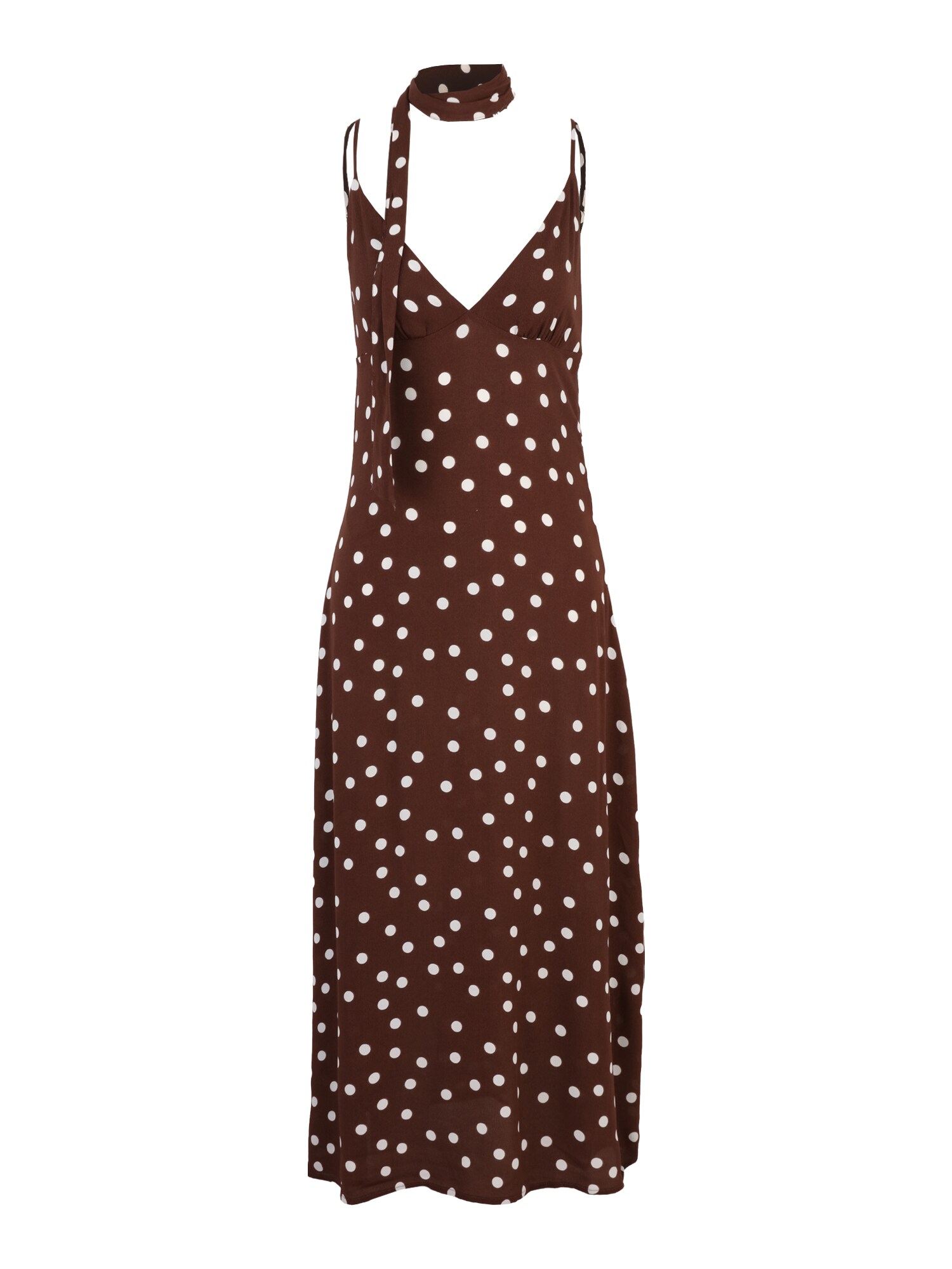 Vero Moda Petite Šaty 'VMELISA'  čokoládová / biela
