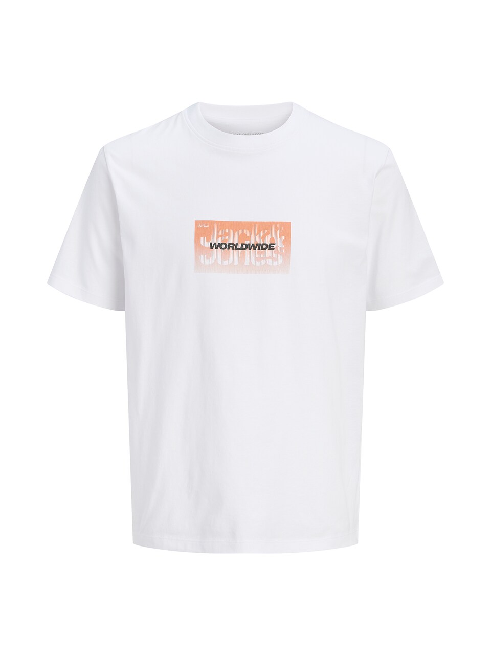 T-shirt 'JCOECHO' aprikos / svart