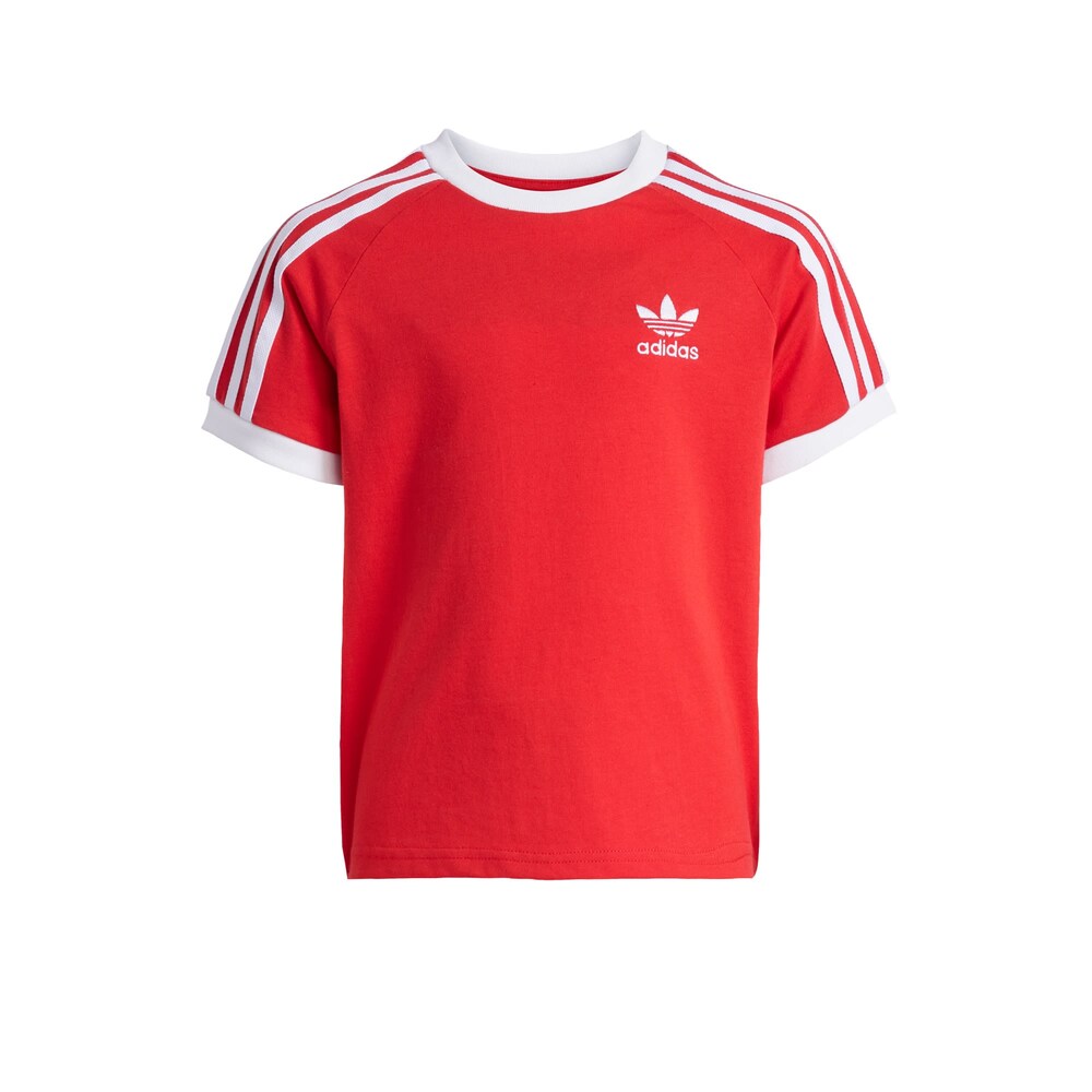 ADIDAS ORIGINALS T-Shirt 'Adicolor Trefoil' Jungen Größe 122 knallrot / weiß