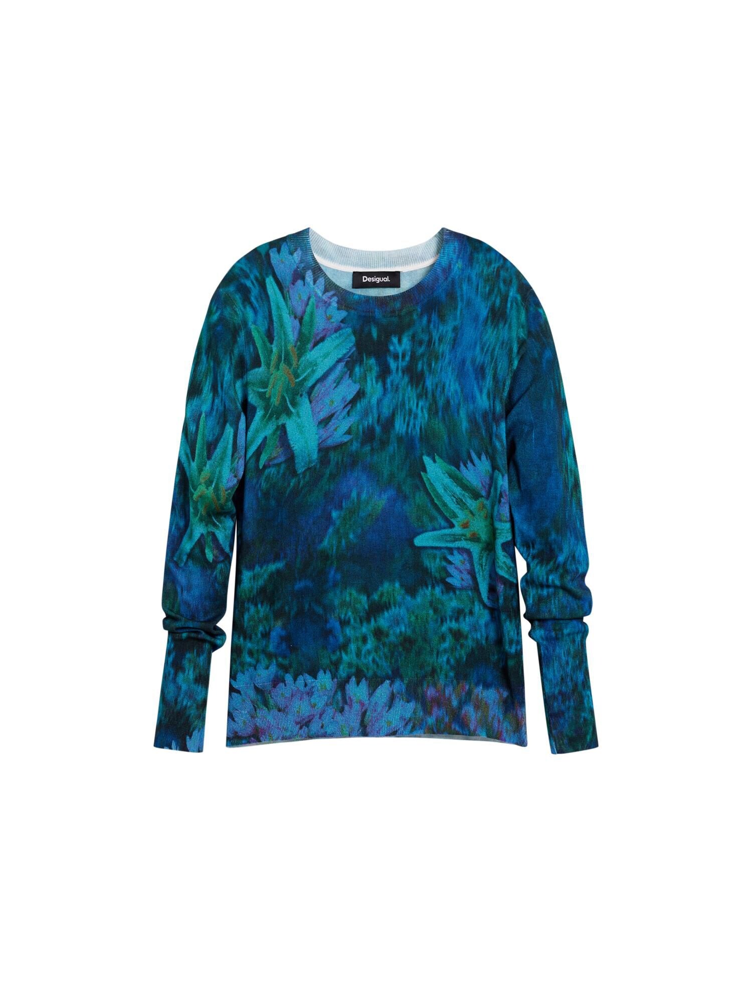Desigual Pulover  azur / albastru închis / verde / oliv