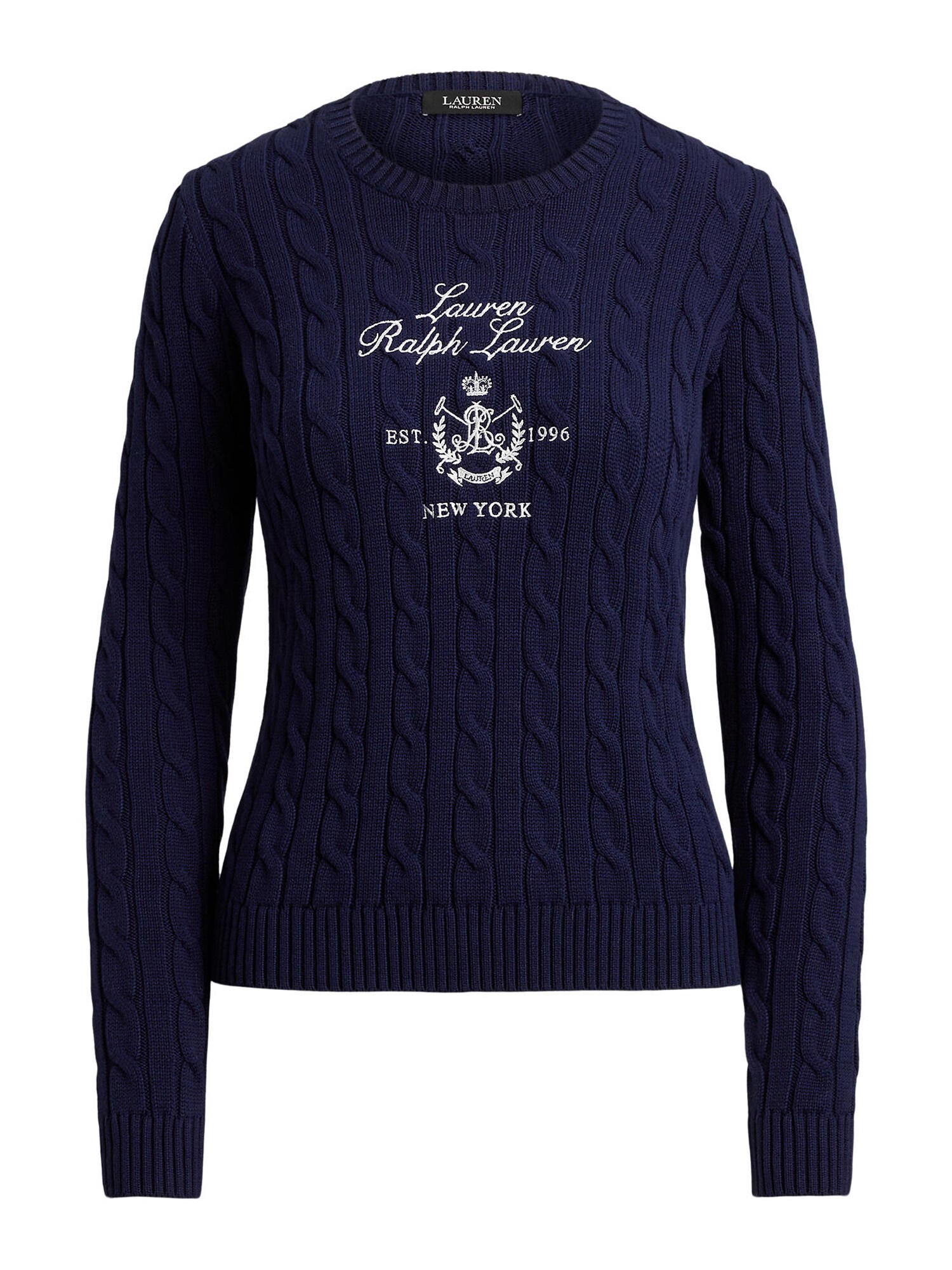 Lauren Ralph Lauren Pulover  albastru marin / alb