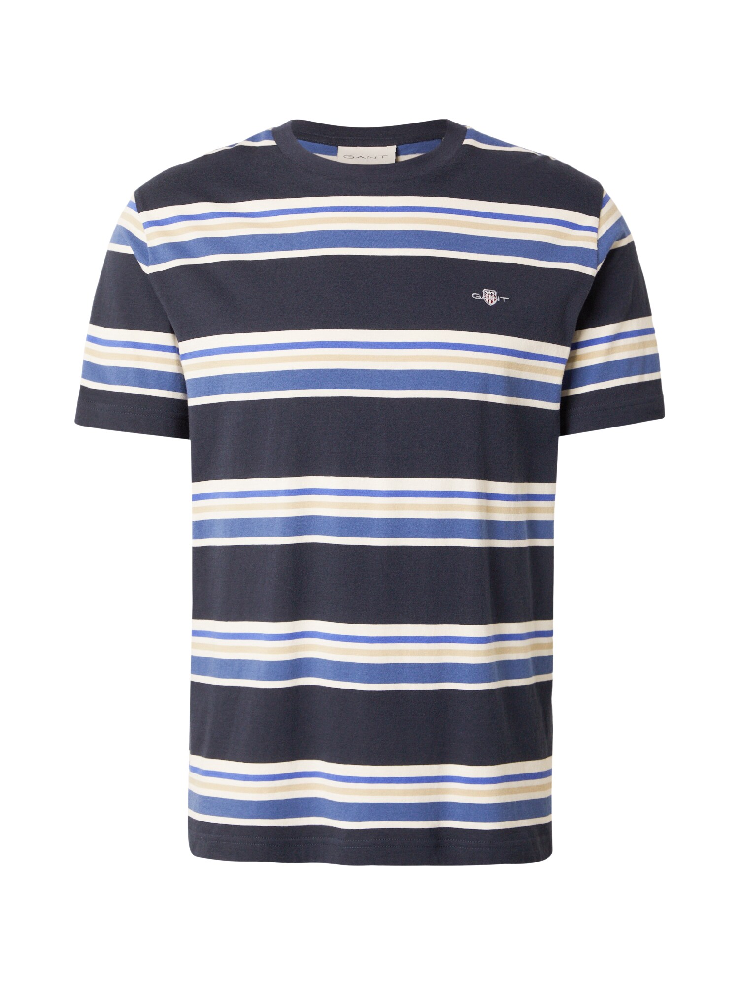 GANT Tricou  bej / albastru / albastru închis / alb