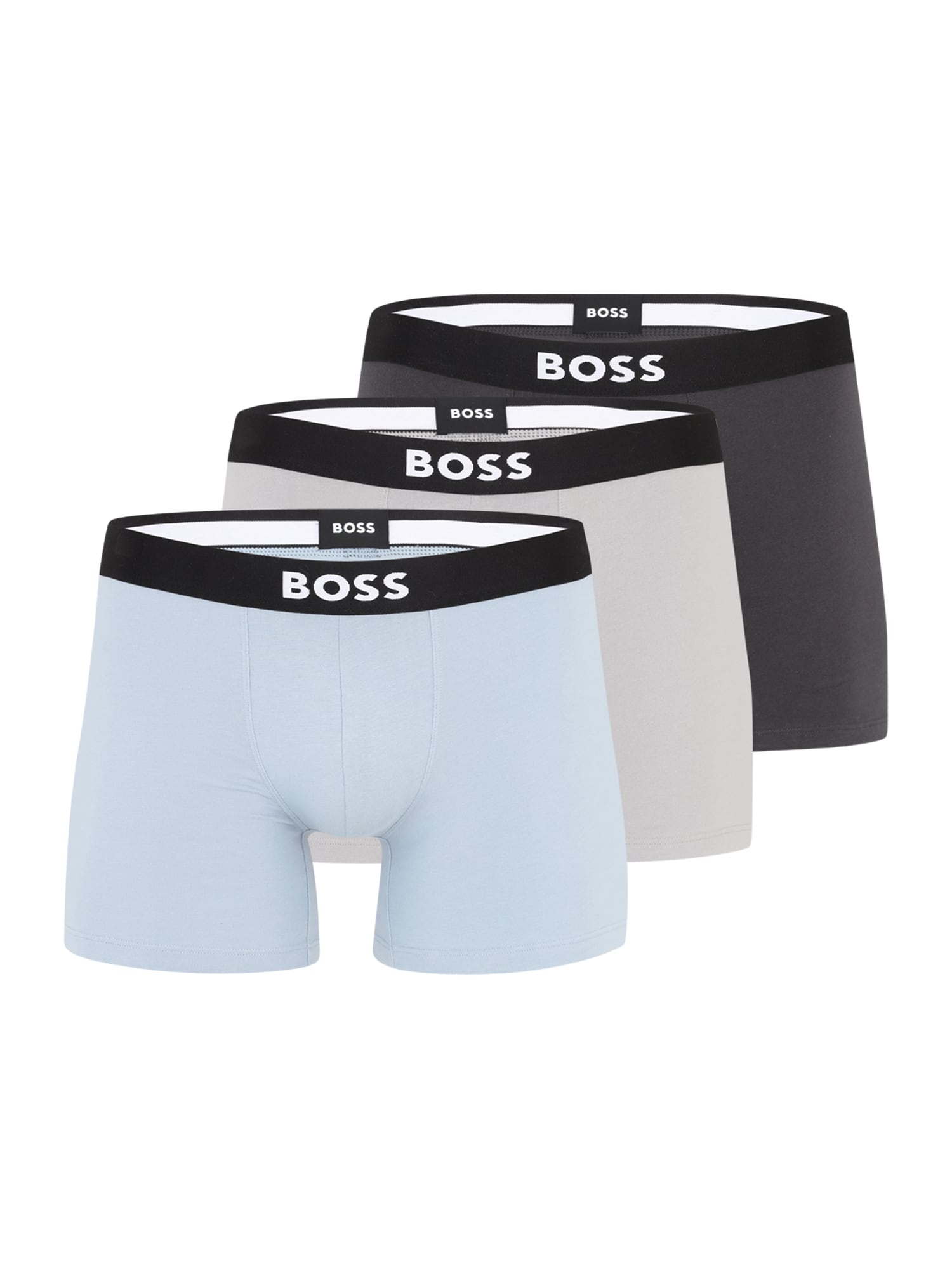 BOSS Boxeri  albastru deschis / gri deschis / negru