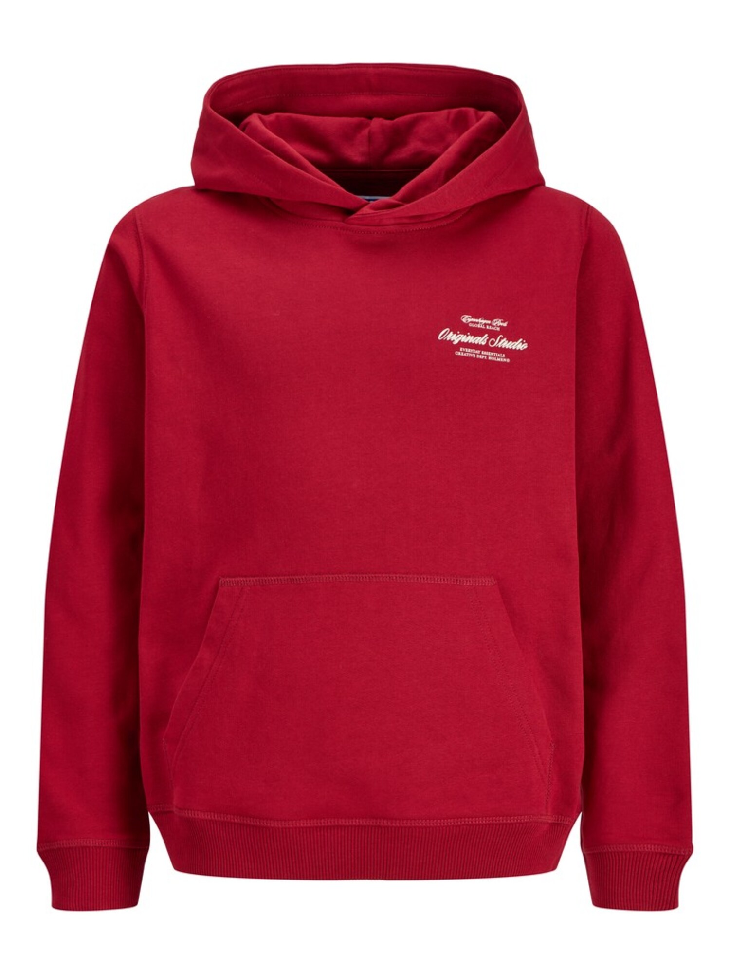 Jack & Jones Junior Mikina 'JORNORREBRO'  brusnicová / biela