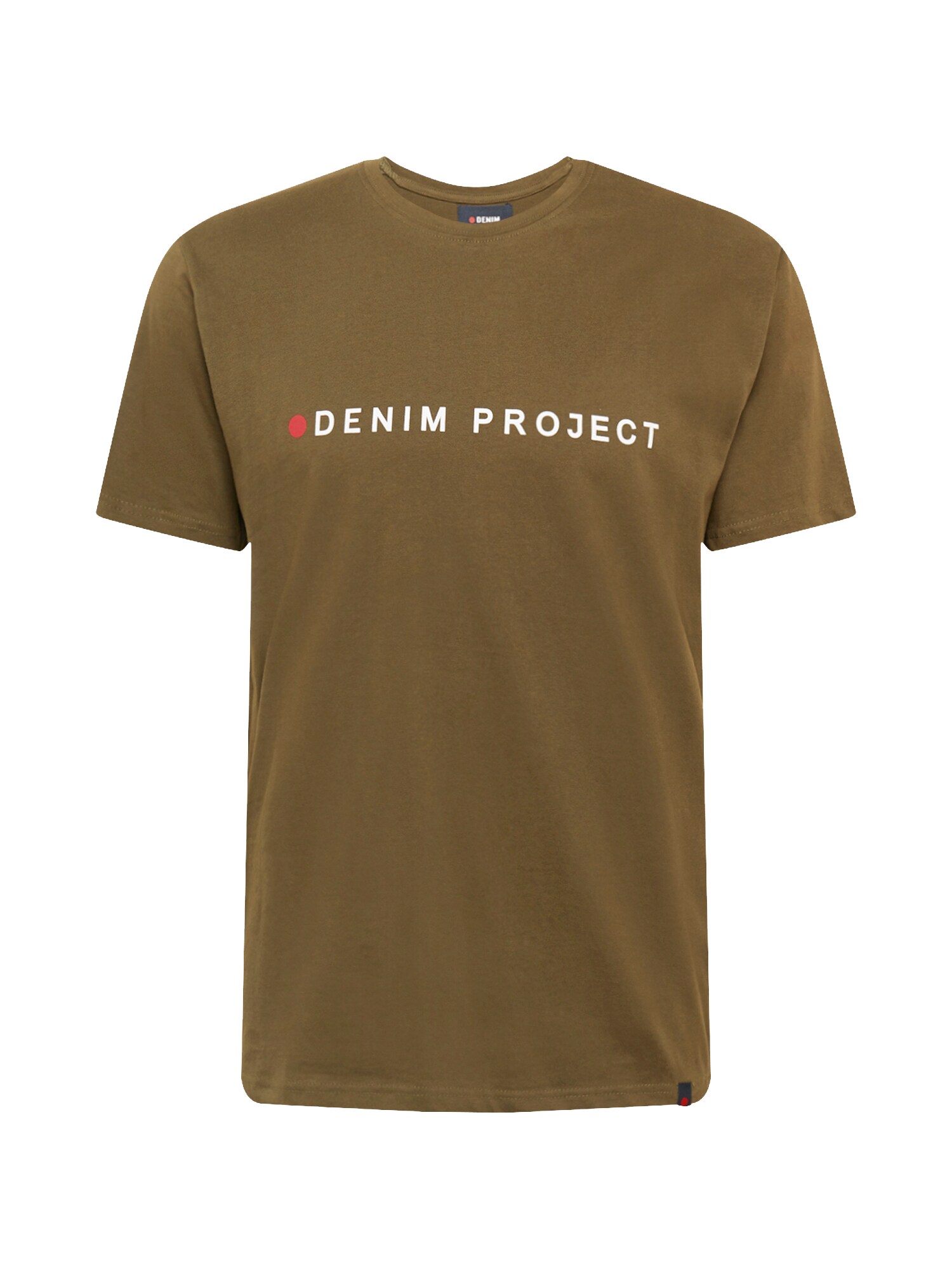 Denim Project Marškinėliai  alyvuogių spalva / balta