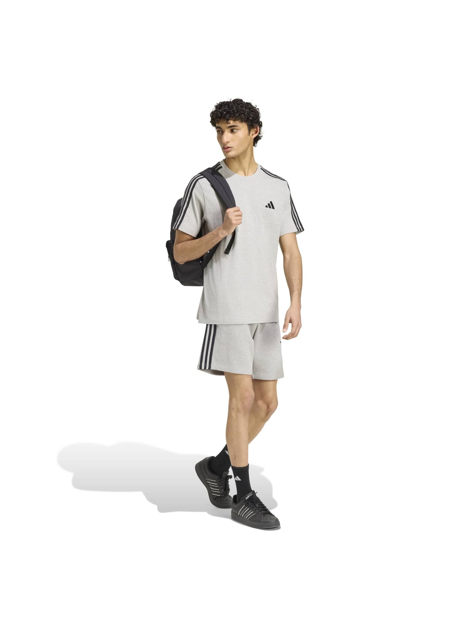 ADIDAS SPORTSWEAR Pantalón deportivo 'Essentials 3-Stripes French Terry'  gris moteado / negro – imagen 4
