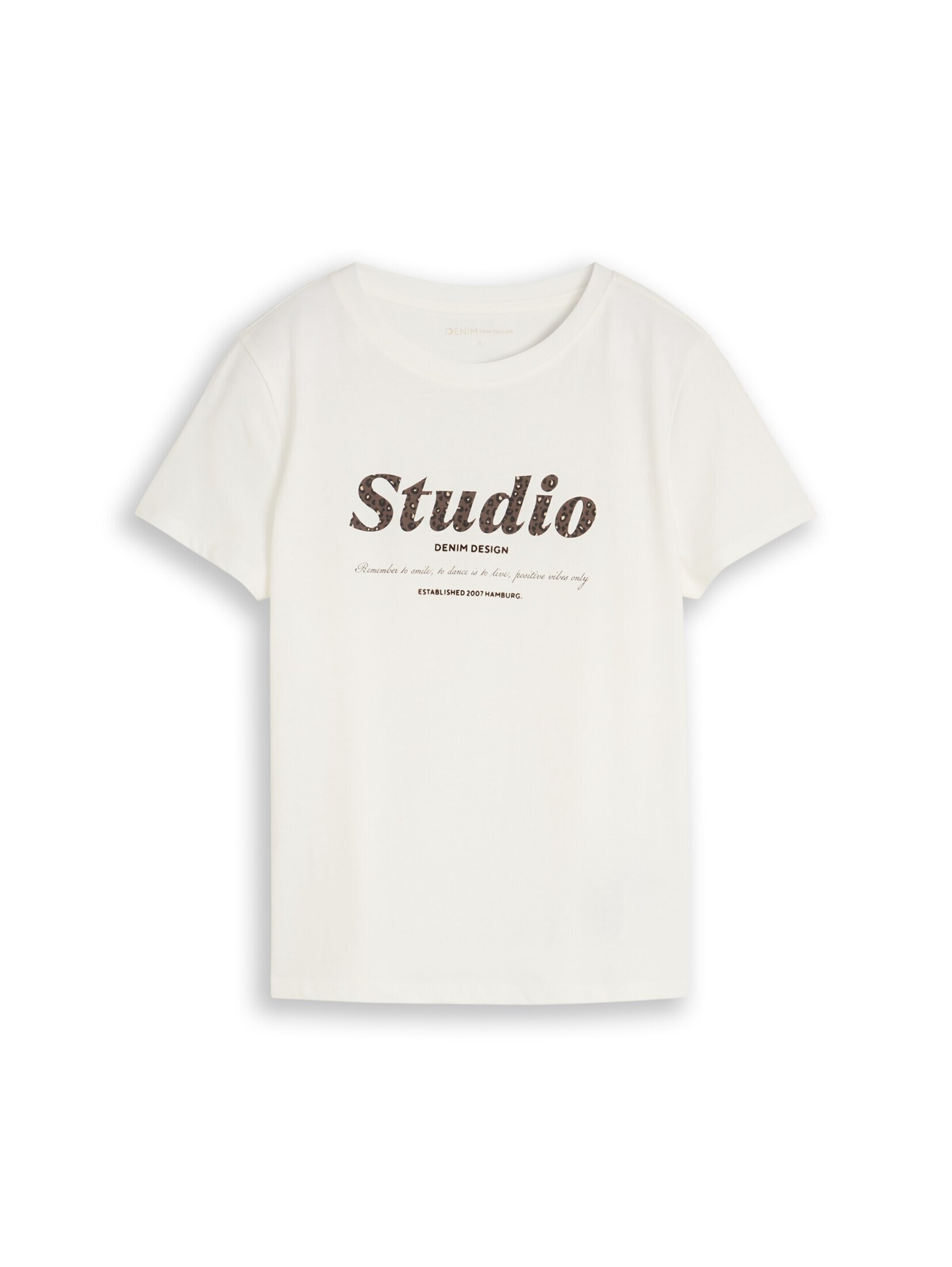 TOM TAILOR DENIM T-shirt mörkbrun / svart dam