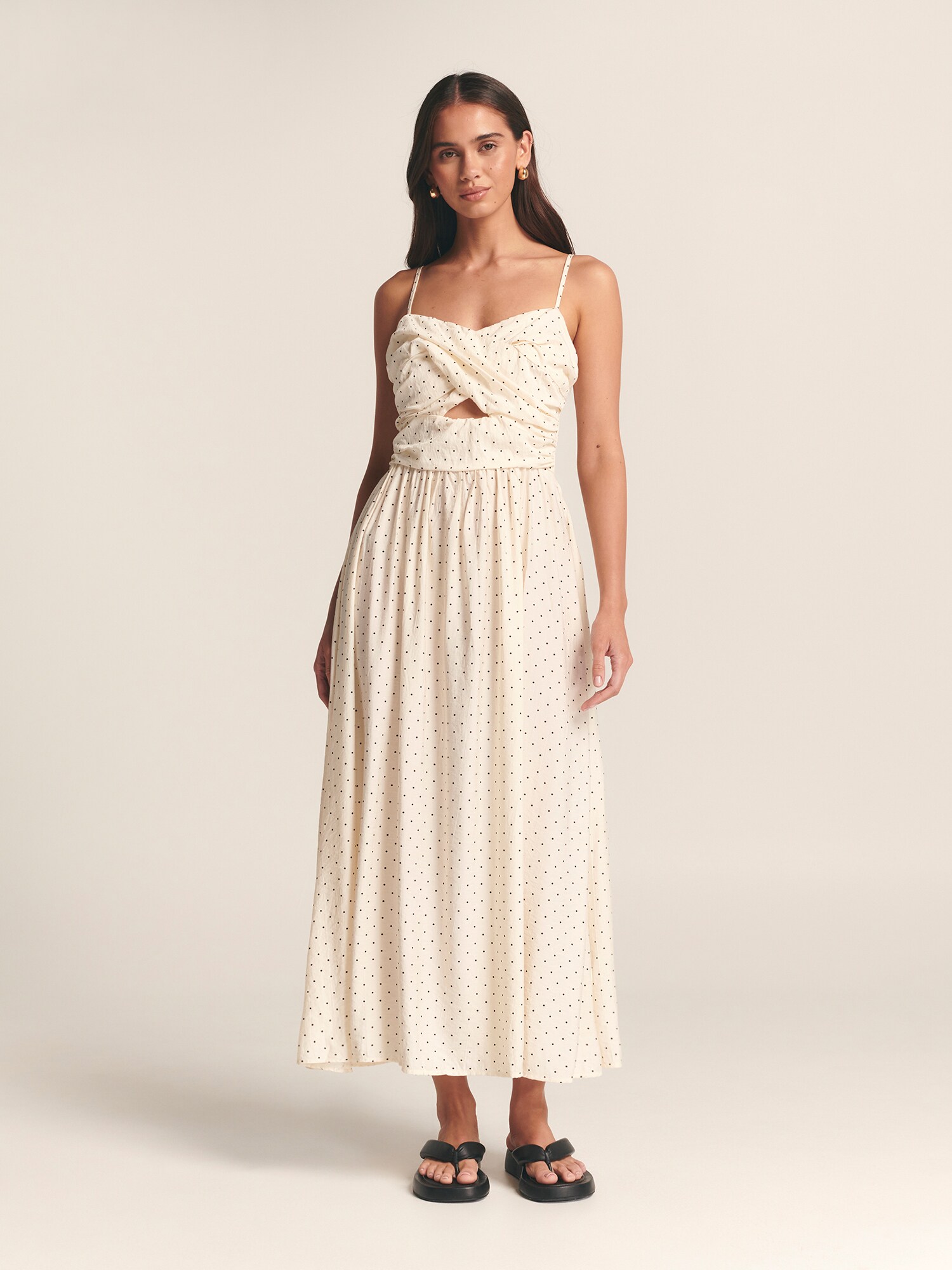 St MRLO Rochie BAYLEN  crem / negru