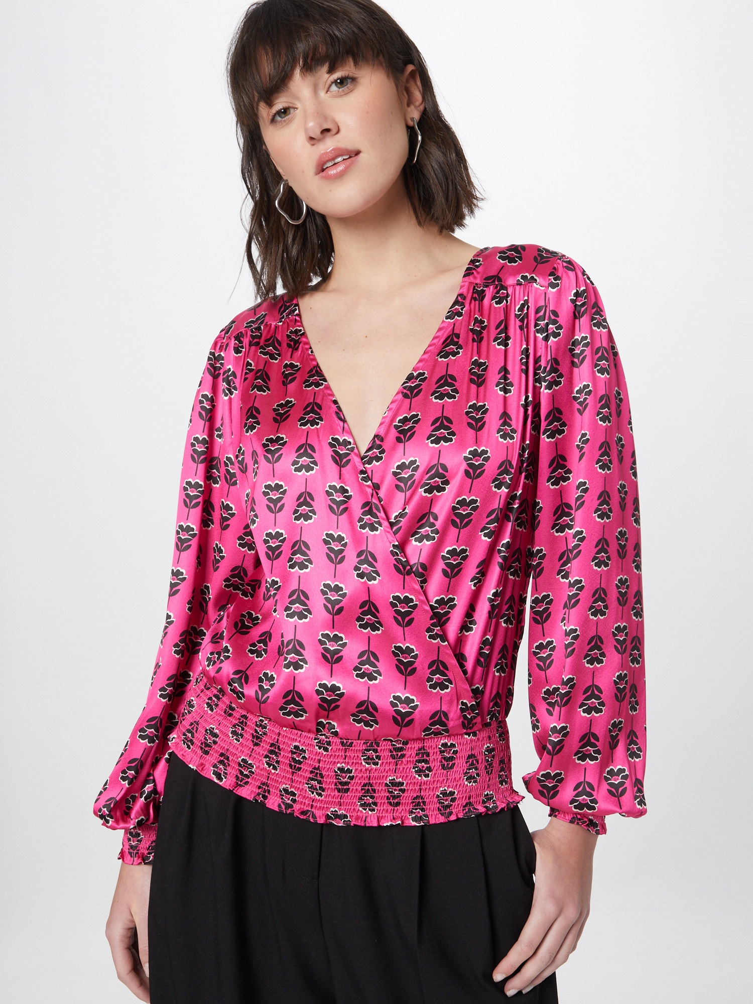 Dorothy Perkins Blúz  rózsaszín / fekete / fehér termék 2. képe