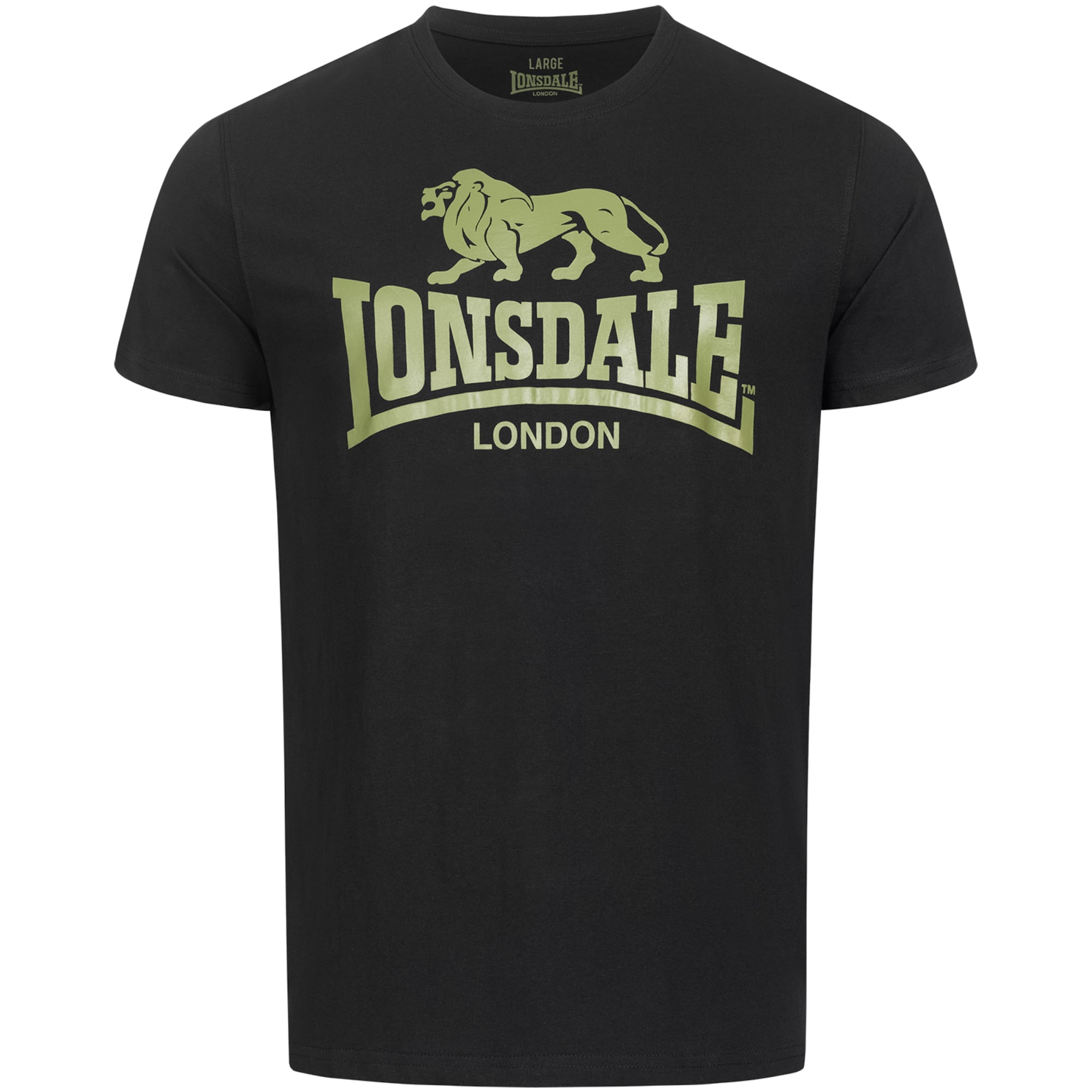 LONSDALE Póló zöld / fekete akciós termékkép 1