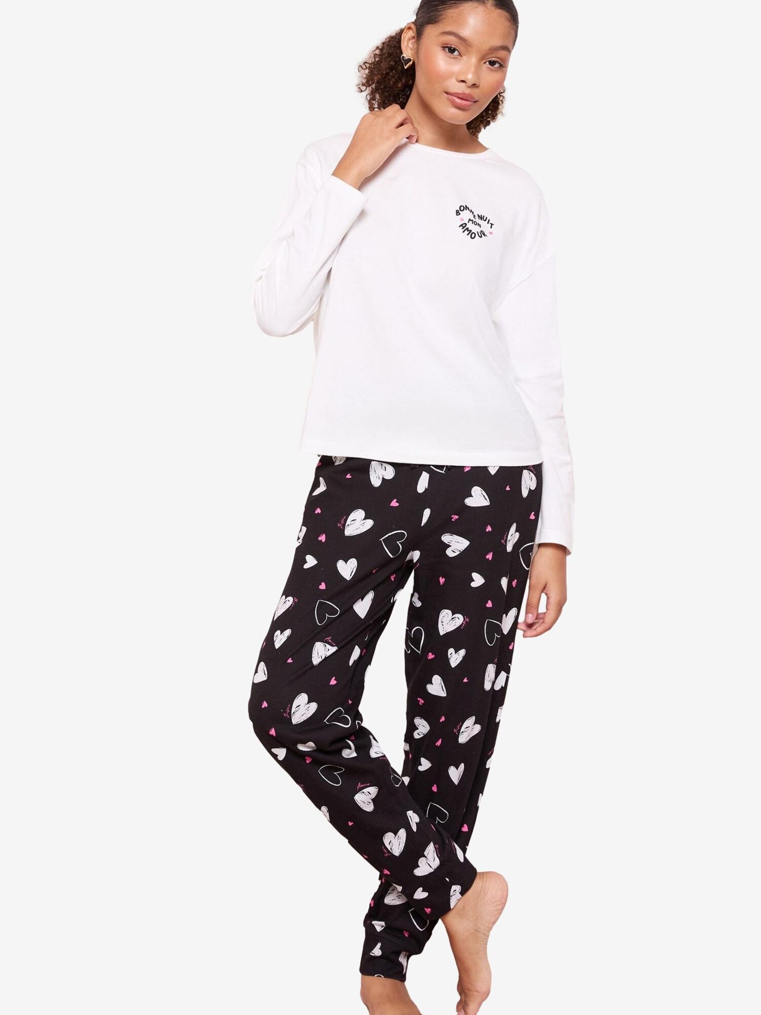 Friends Like These Pijama  negru / alb