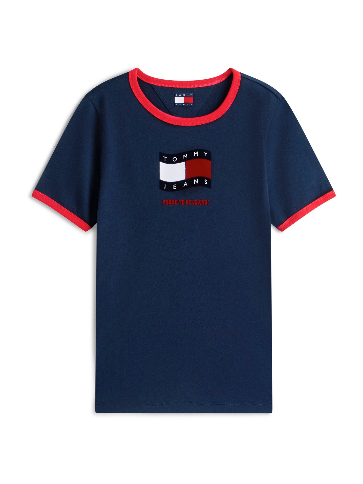 Tommy Jeans Tričko  námornícka modrá / červená / čierna / biela