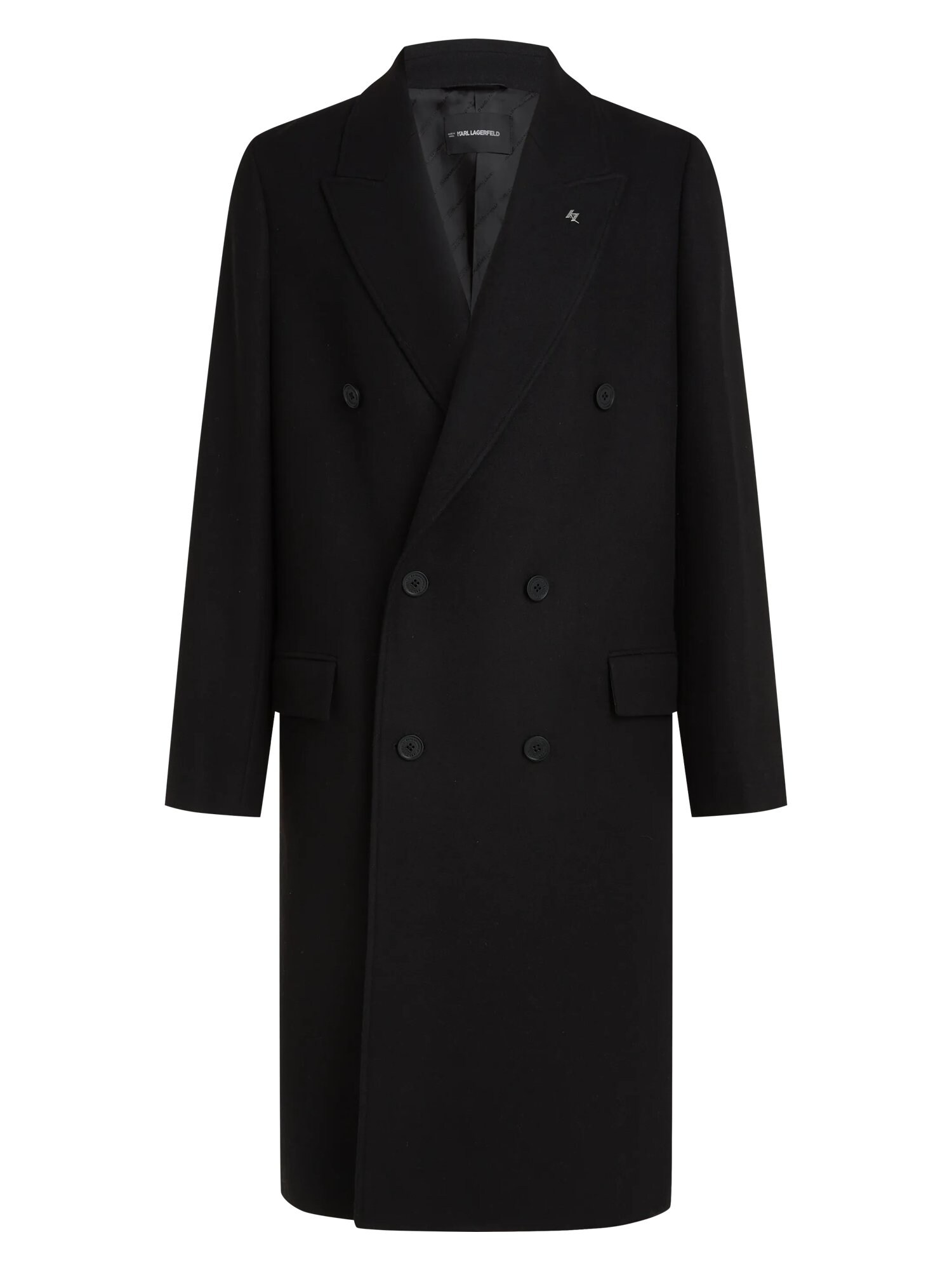 Karl Lagerfeld Palton de primăvară-toamnă negru