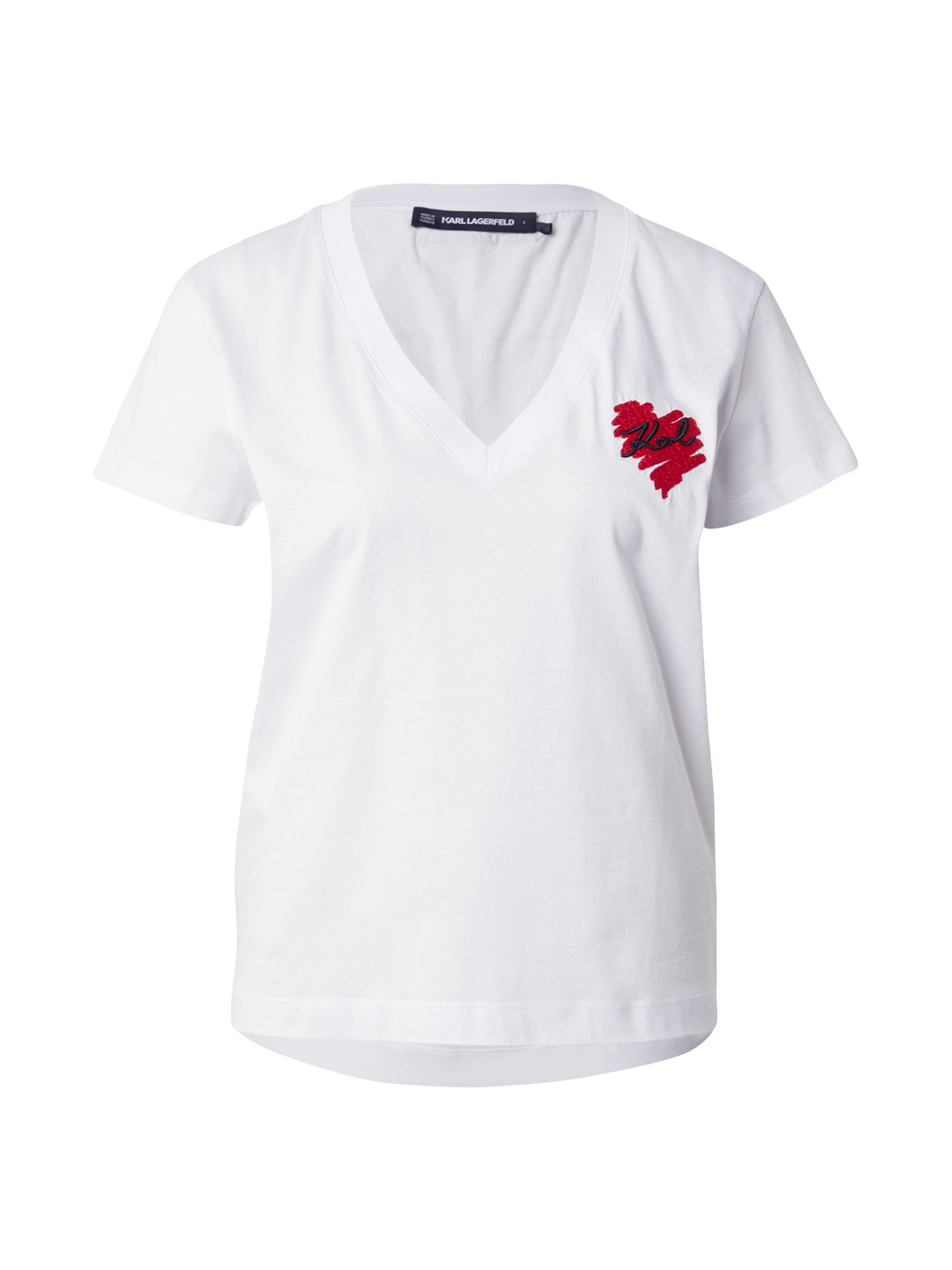 Karl Lagerfeld Tricou HEARTS  roșu / negru / alb