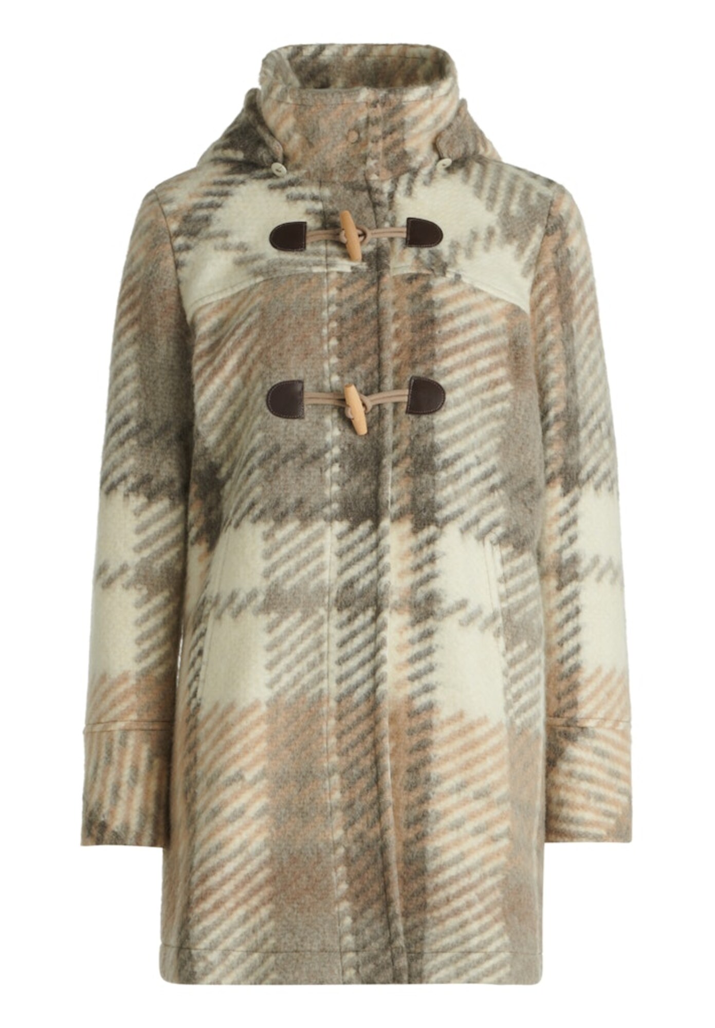 Amber & June Geacă de primăvară-toamnă  maro / gri taupe / alb