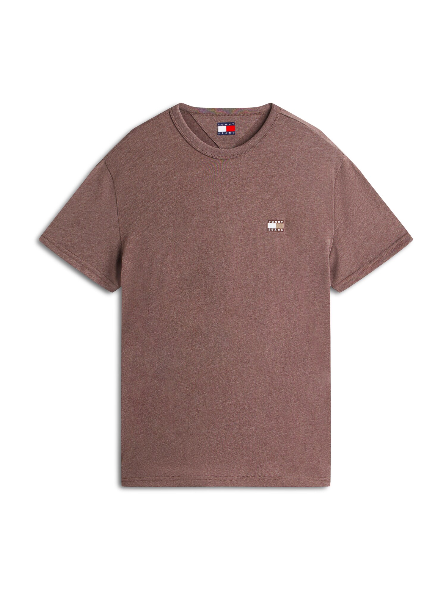 Tommy Jeans Tricou  bej închis / maro / alb